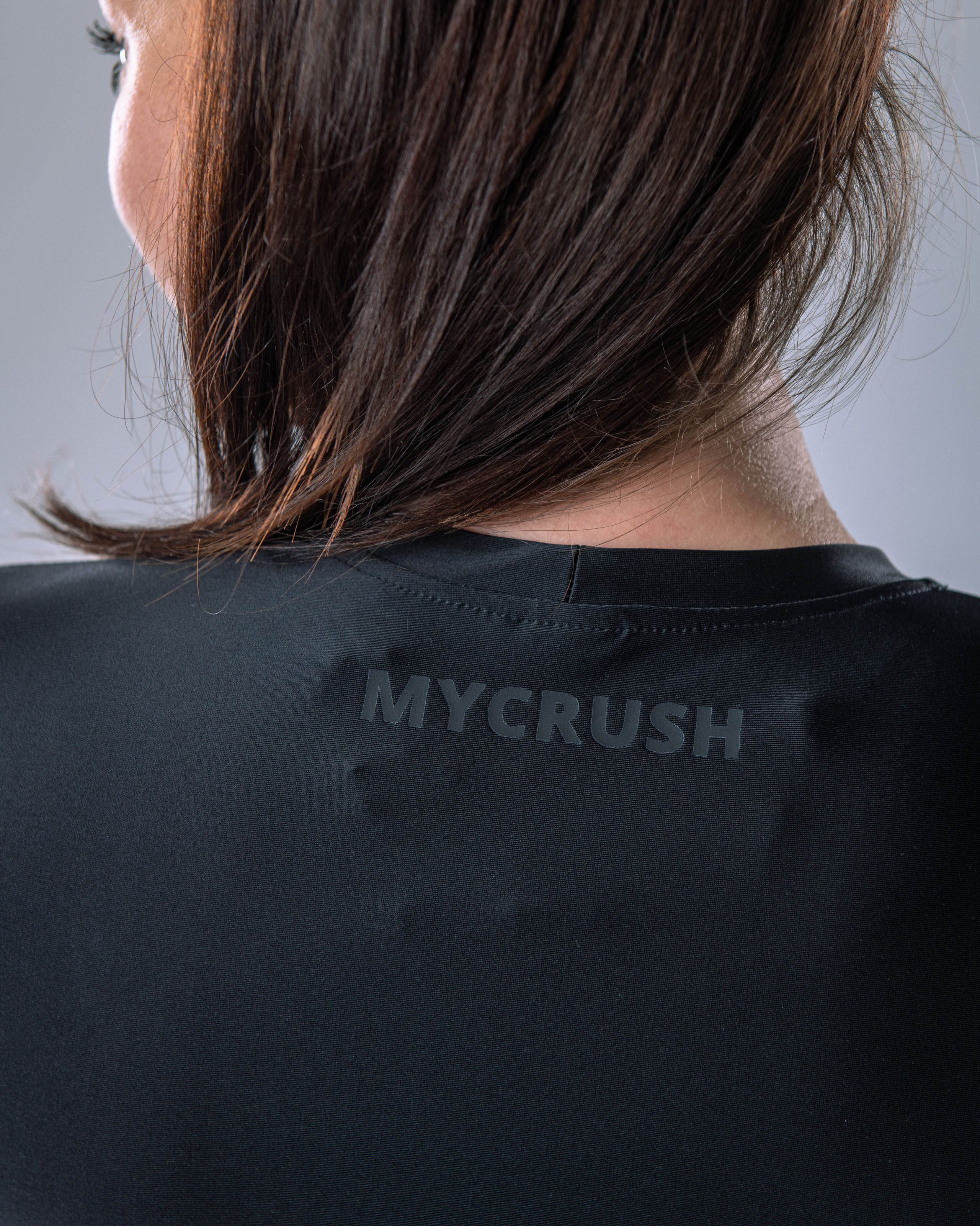 Croptop LYCRA s dlouhým rukávem černý L-5
