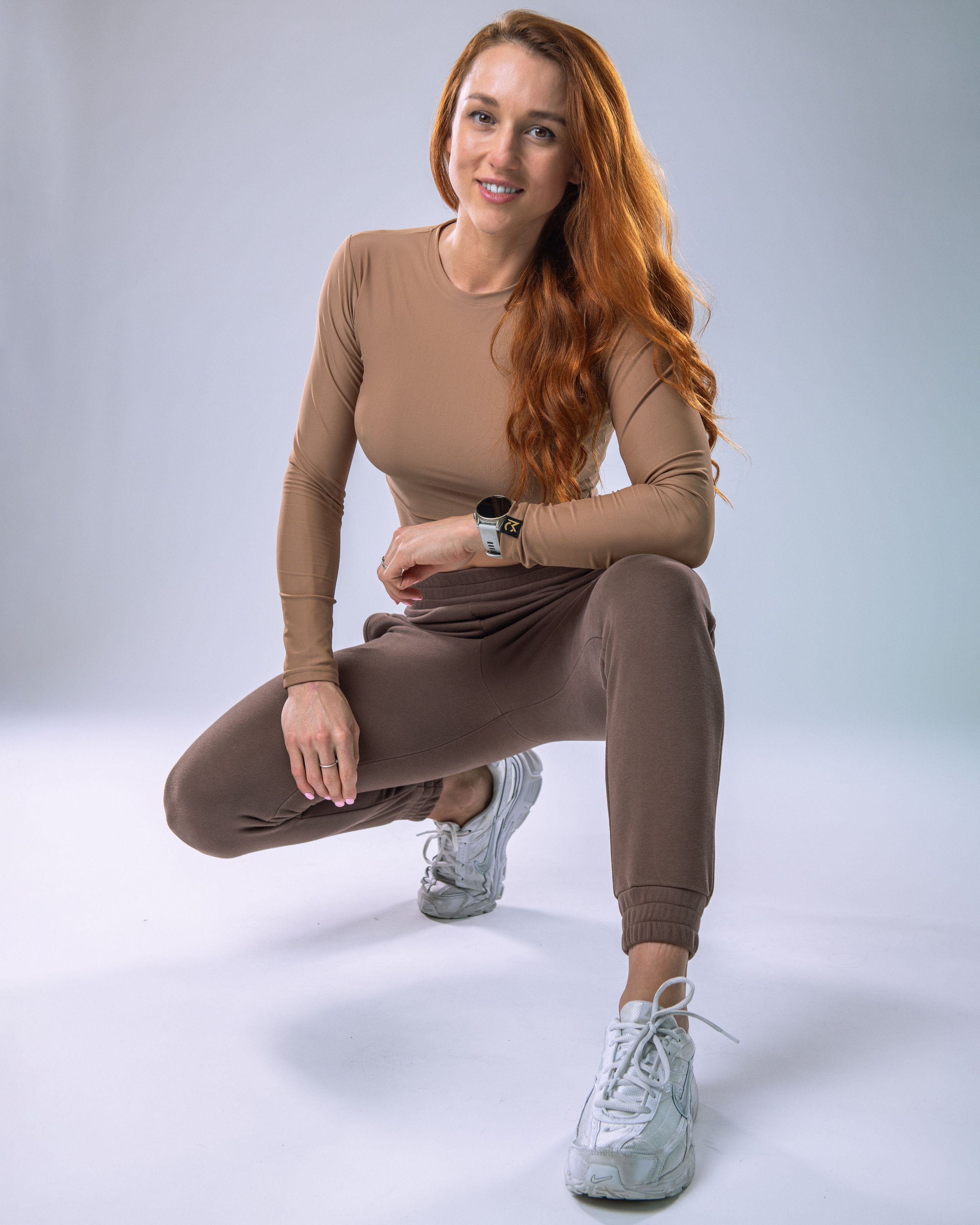 Croptop LYCRA s dlouhým rukávem tělový L-5