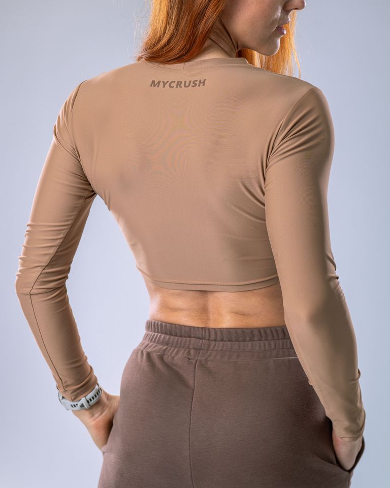 Croptop LYCRA s dlouhým rukávem tělový M-1