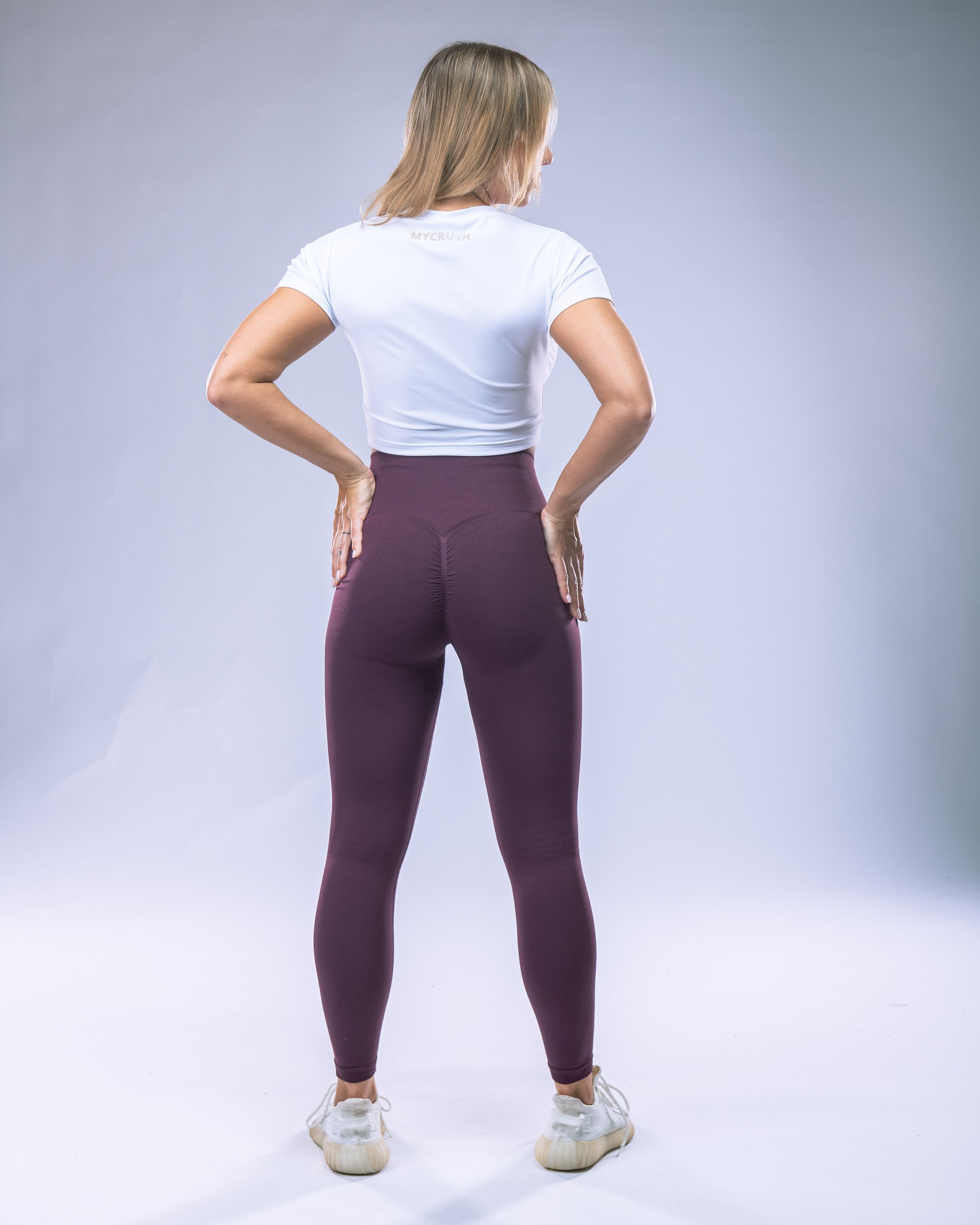 Croptop LYCRA s krátkým rukávem bílý M-6