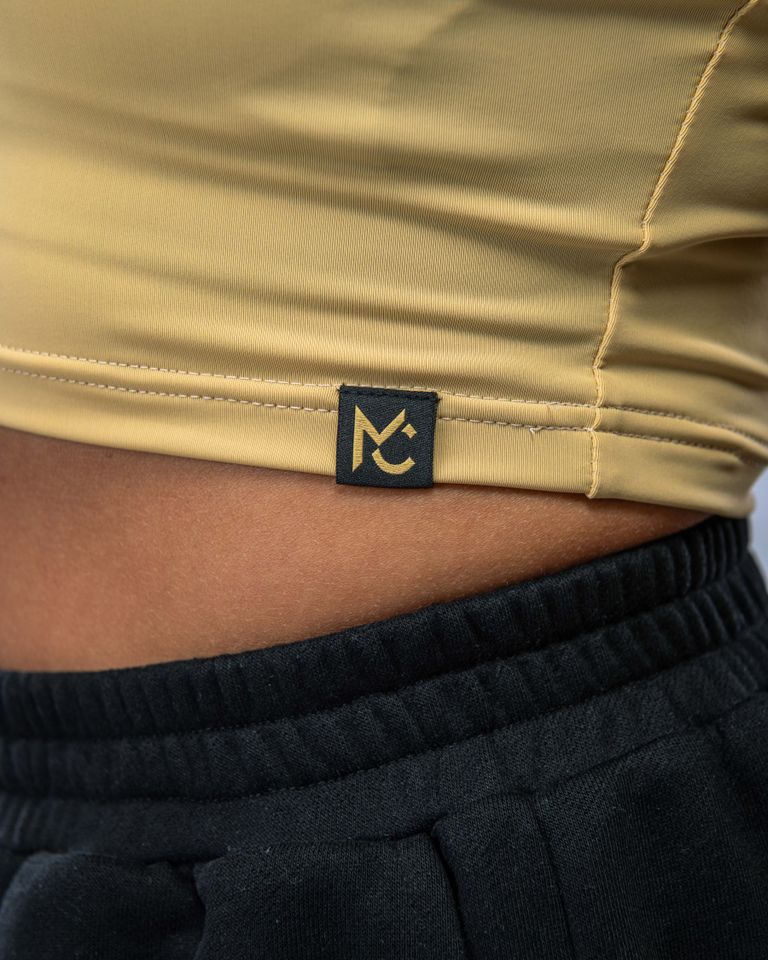 Croptop LYCRA s krátkým rukávem žlutý XS-3