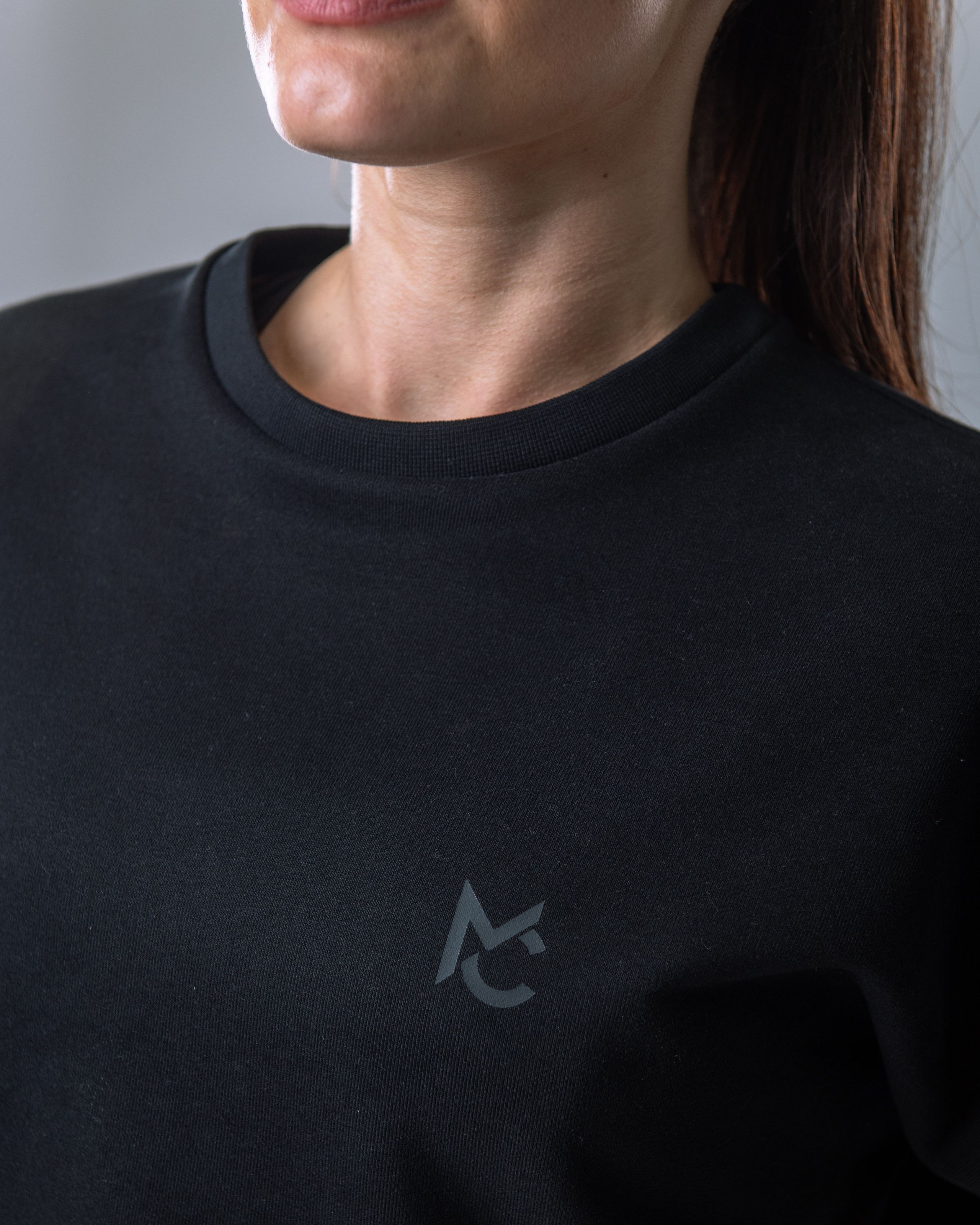 Dámská mikina bez kapuce černá L-4