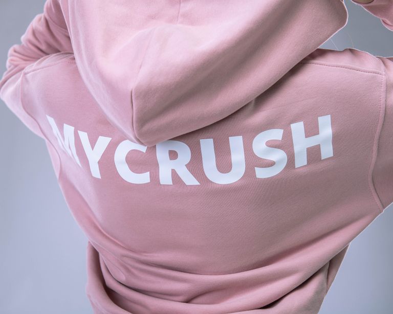 Dámská mikina oversize s kapucí růžová L-3