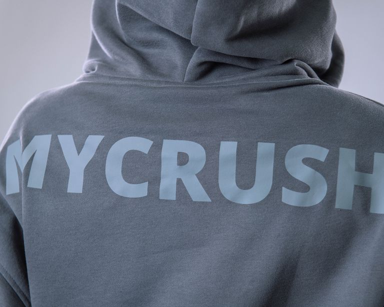 Dámská mikina oversize s kapucí šedá S-5