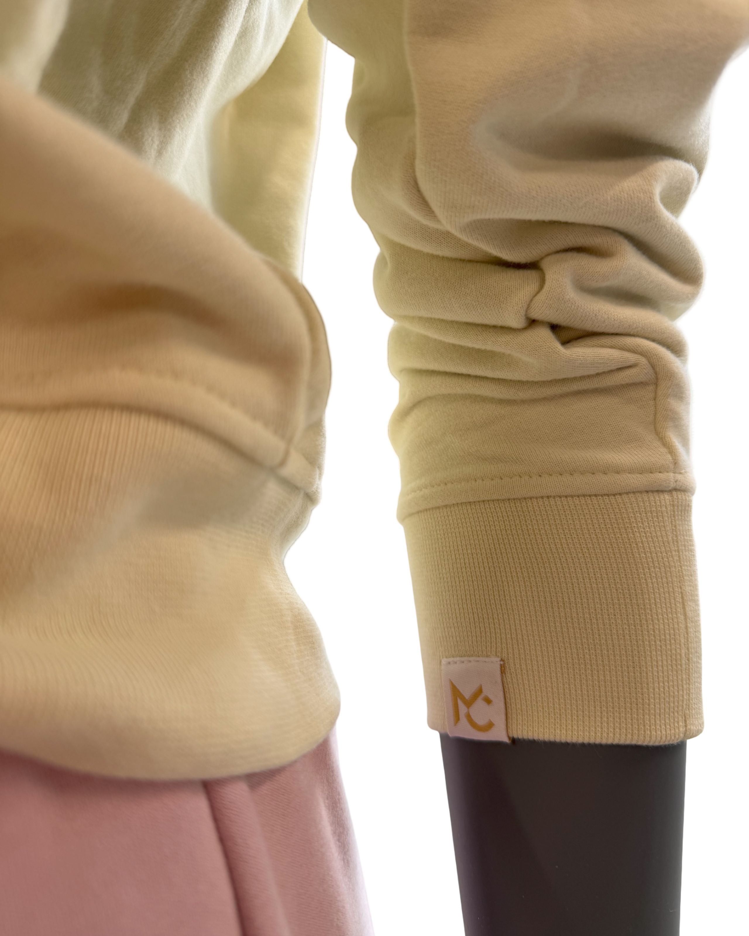 Dámská mikina oversize s kapucí žlutá L-2