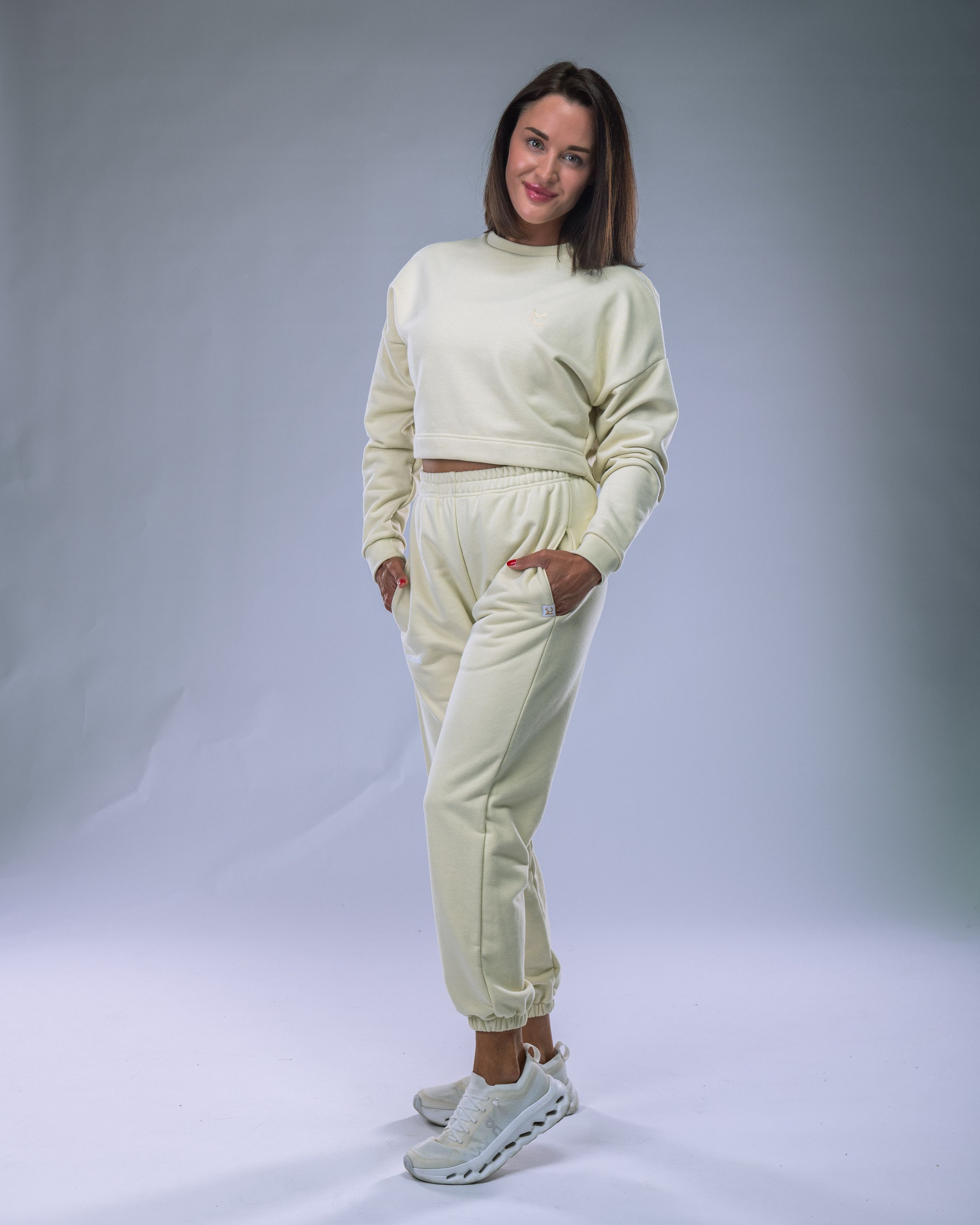 Dámská mikina oversize s kapucí žlutá M-5