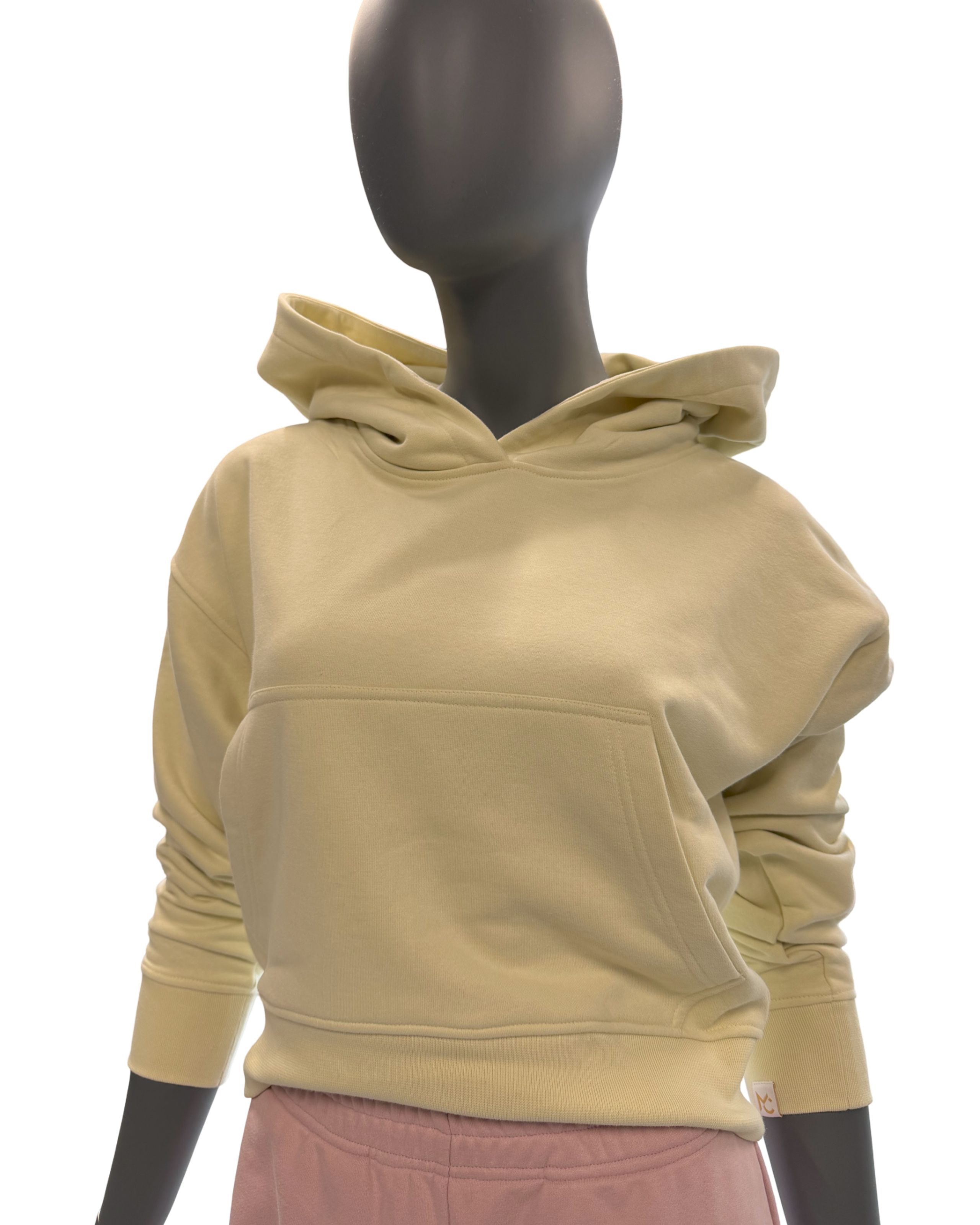 Dámská mikina oversize s kapucí žlutá S-0