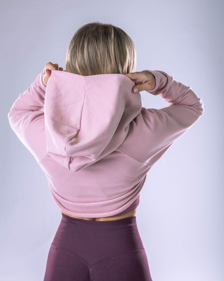 Dámská mikina ultracroptop růžová S-3