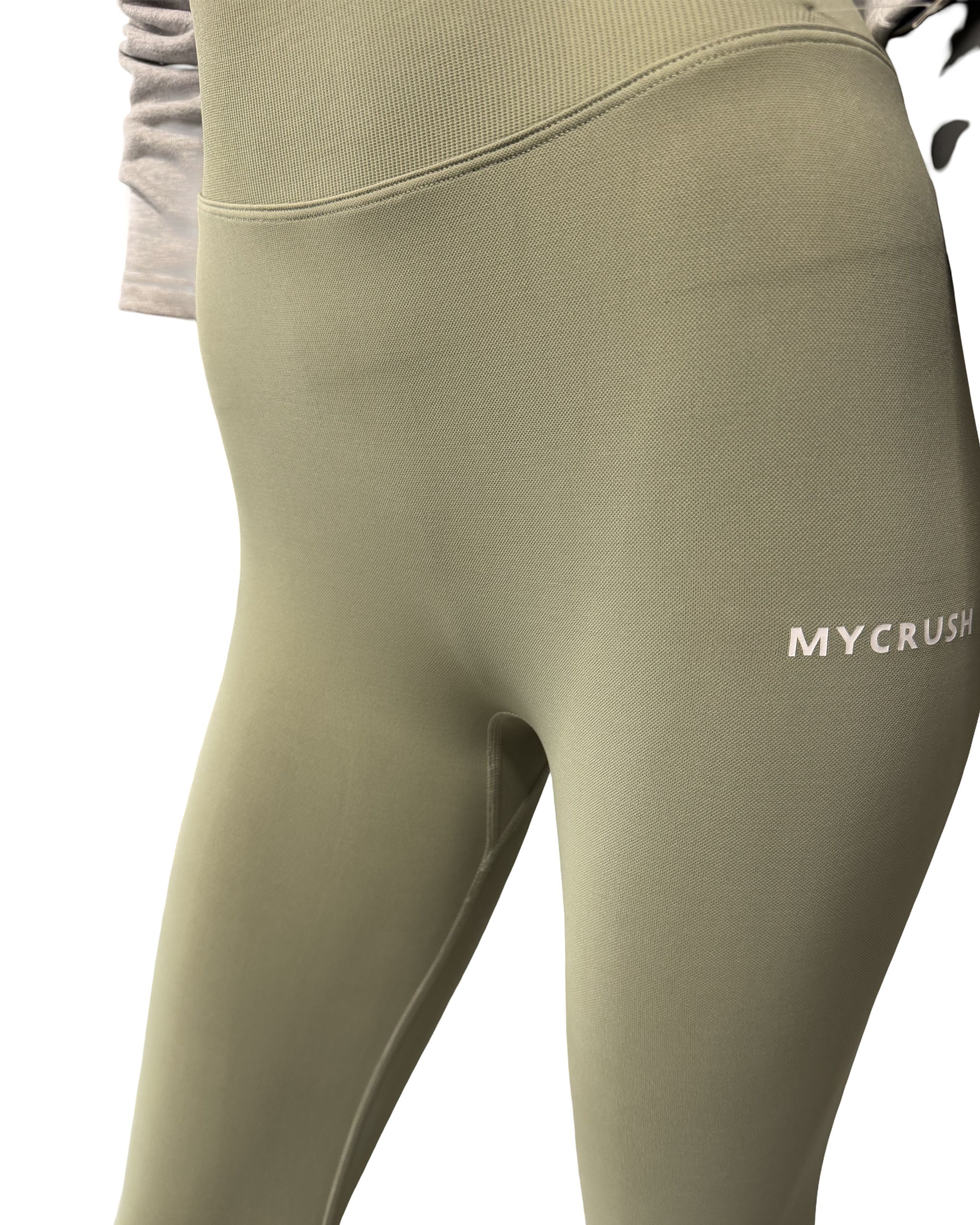Dámské legíny khaki M-2