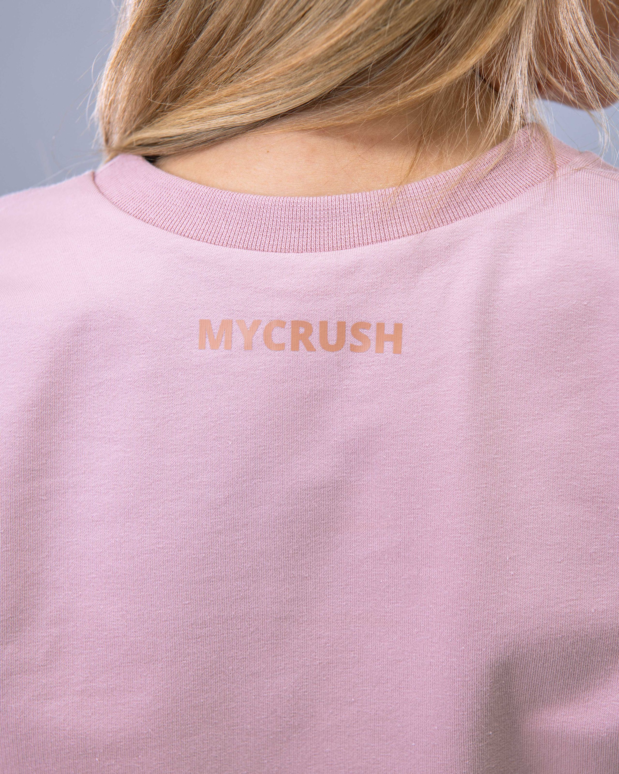 Dámské Oversize Croptop tričko růžové M-7