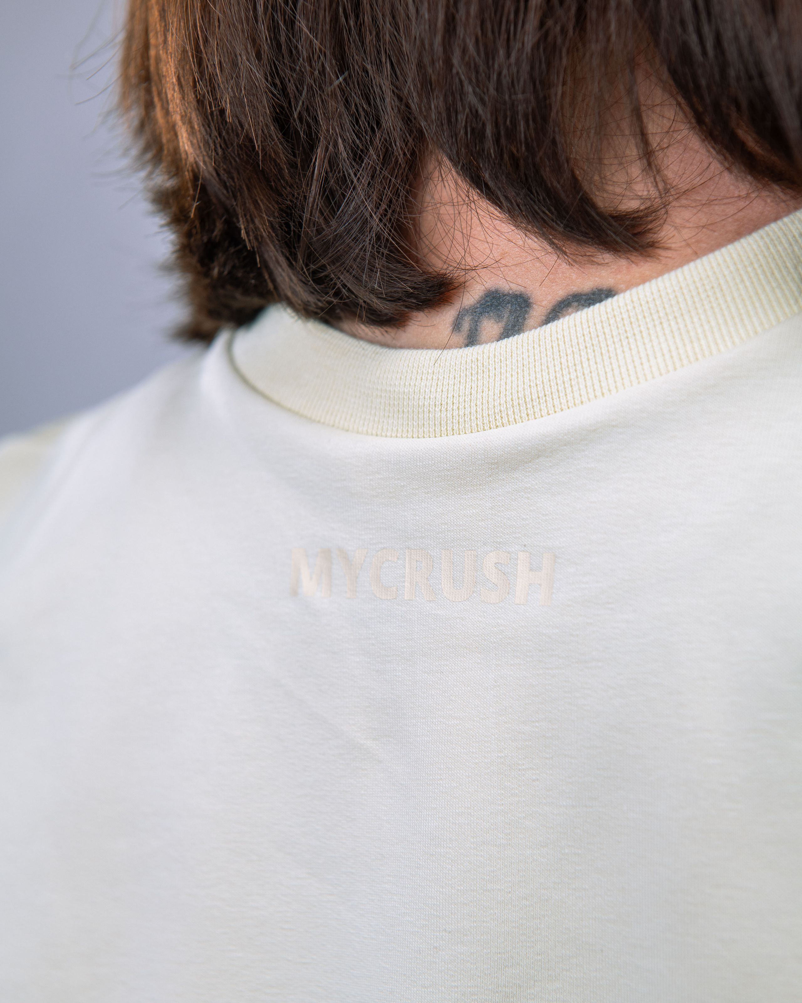 Dámské Oversize Croptop tričko žluté XS-4