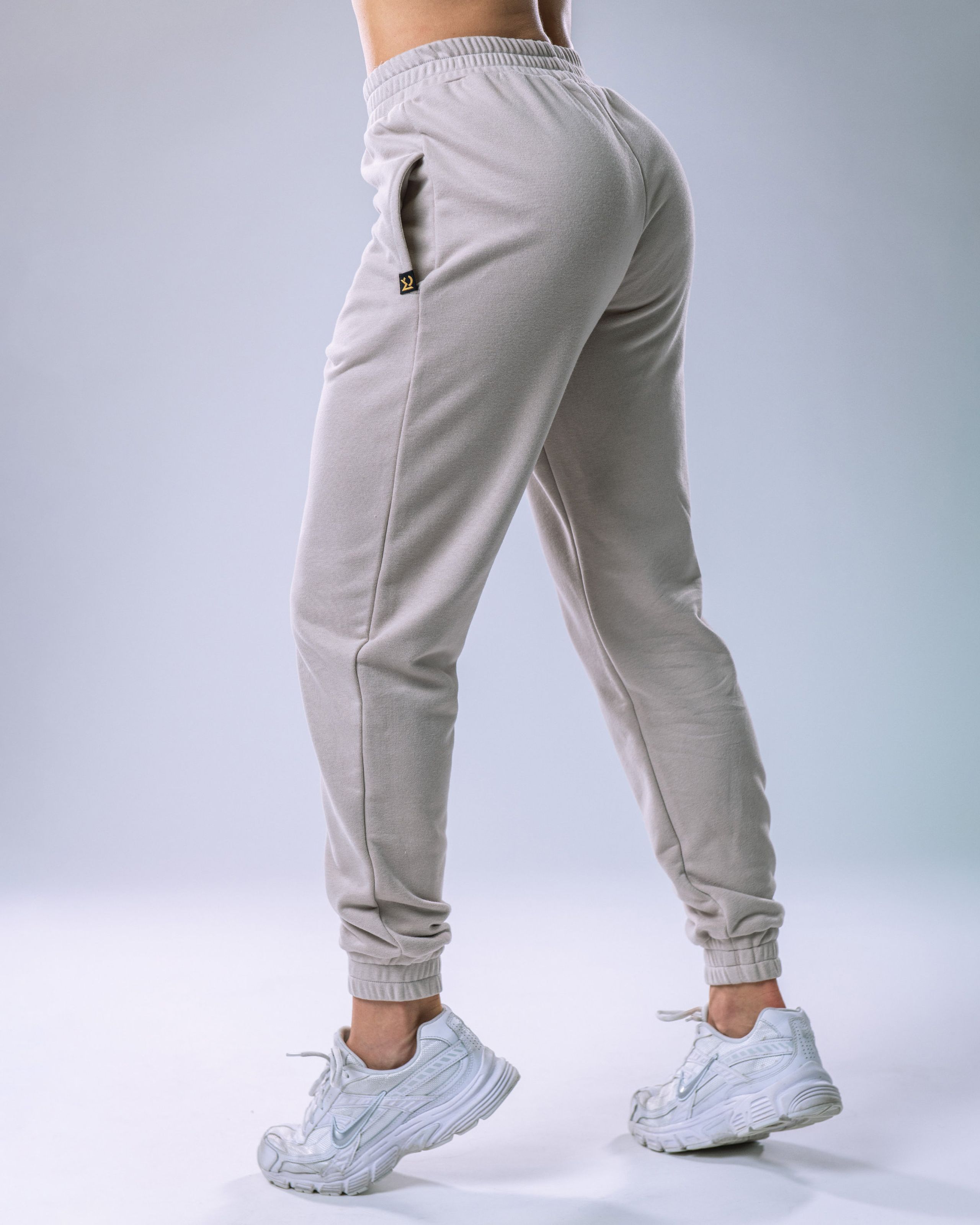 Dámské tepláky SLIM béžové L-2