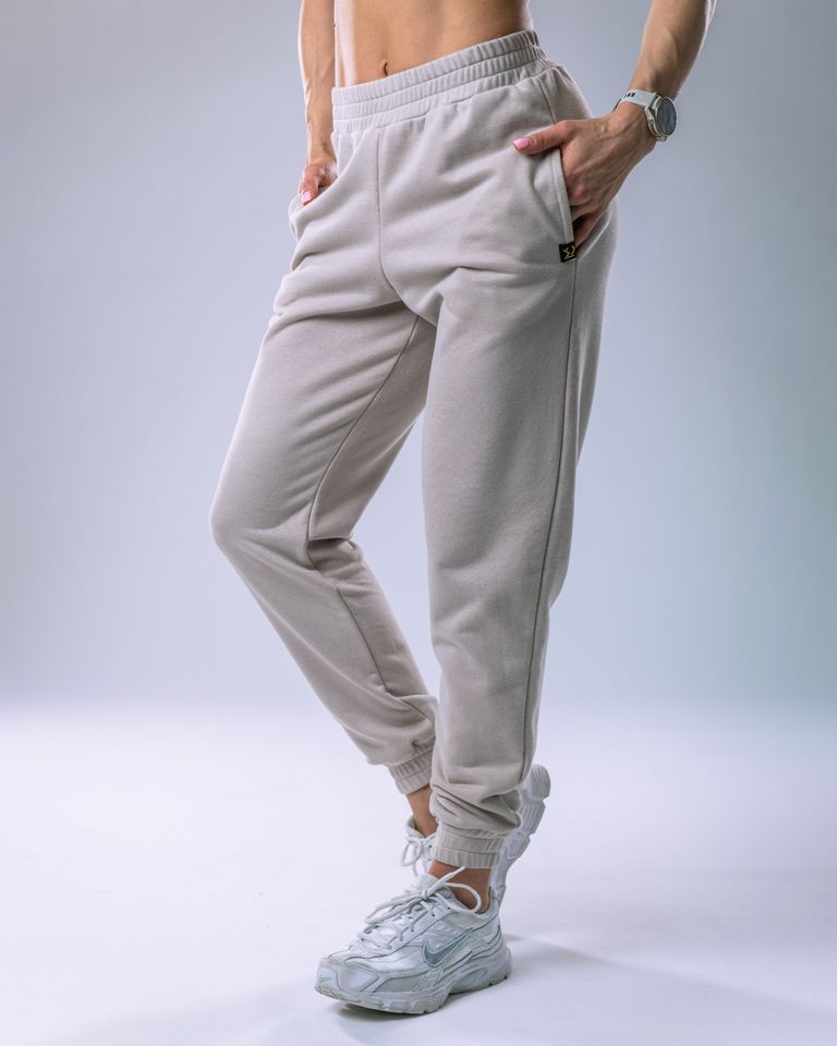 Dámské tepláky SLIM béžové M-0