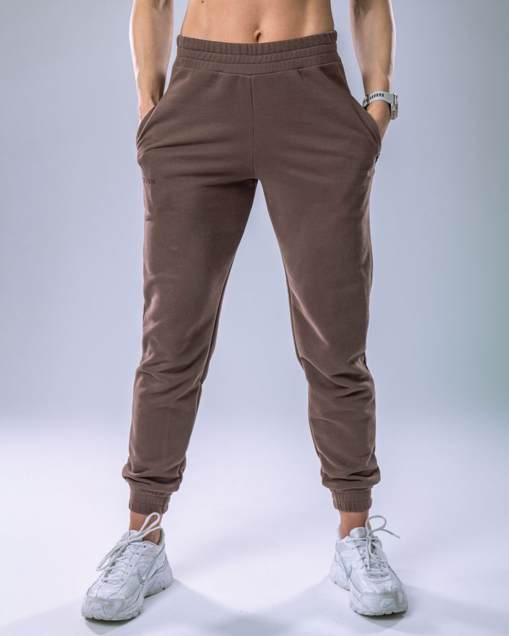 Dámské tepláky SLIM hnědé L