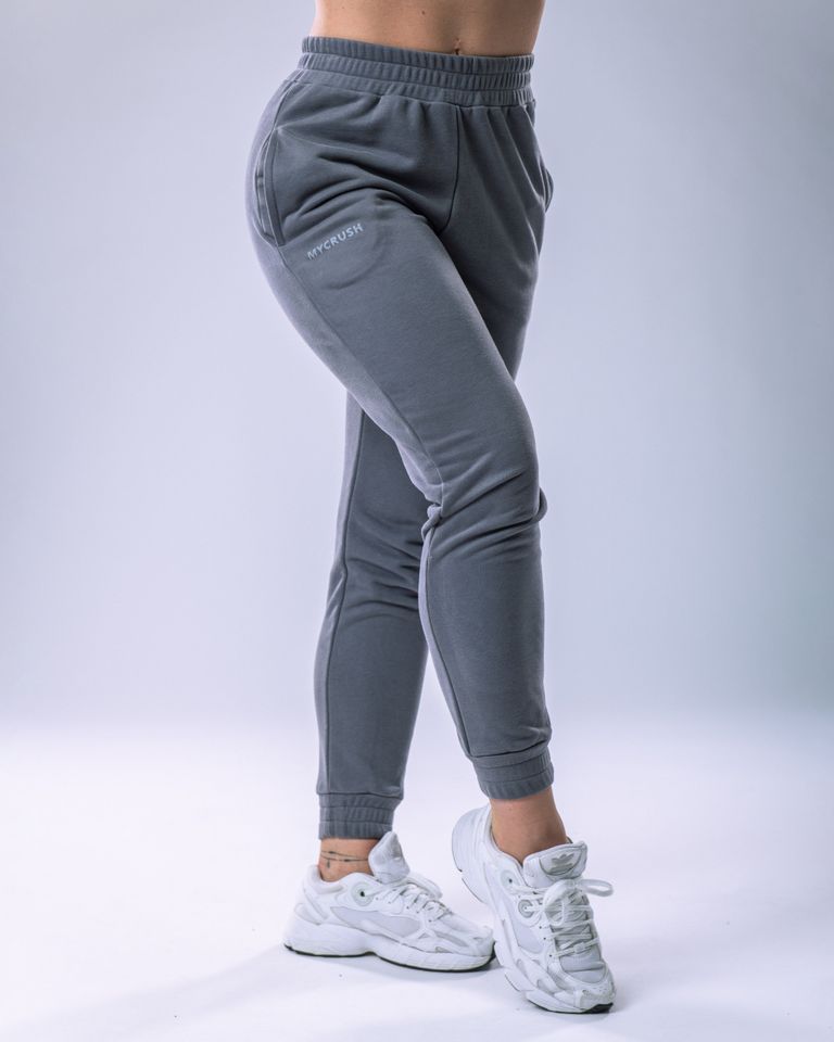 Dámské tepláky SLIM šedé M-1
