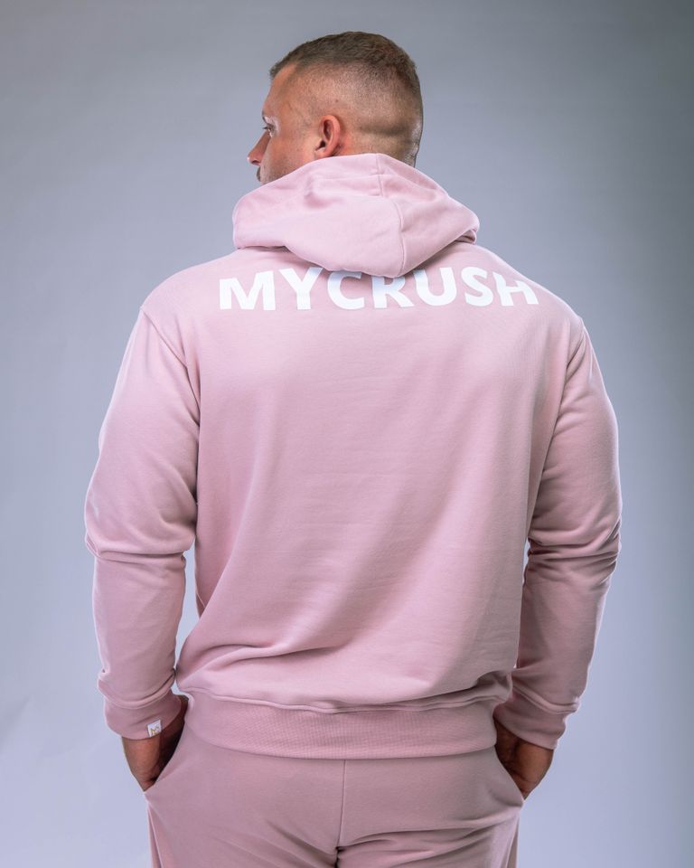 Pánská mikina s kapucí růžová XL-0