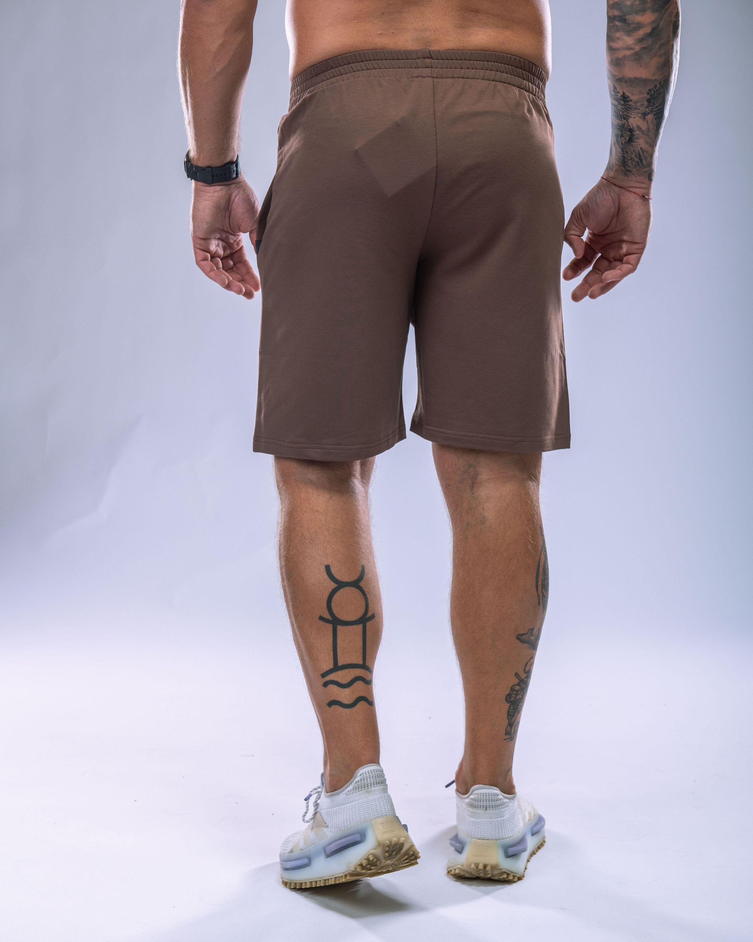 Pánské kraťasy SLIM hnědé L-1