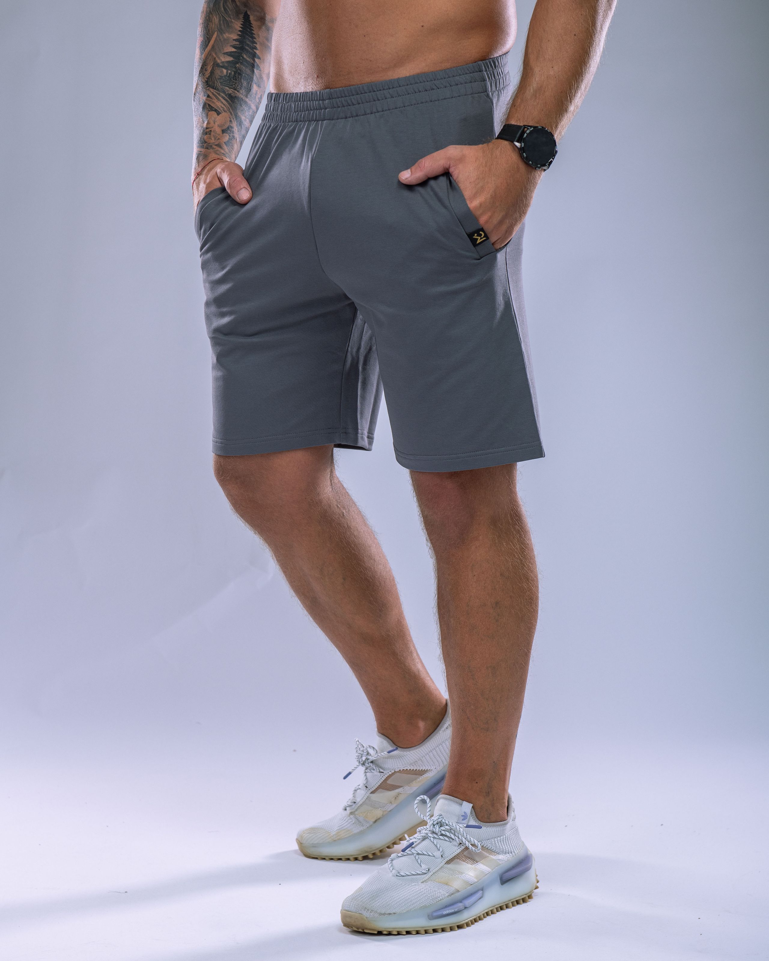 Pánské kraťasy SLIM šedé M-4