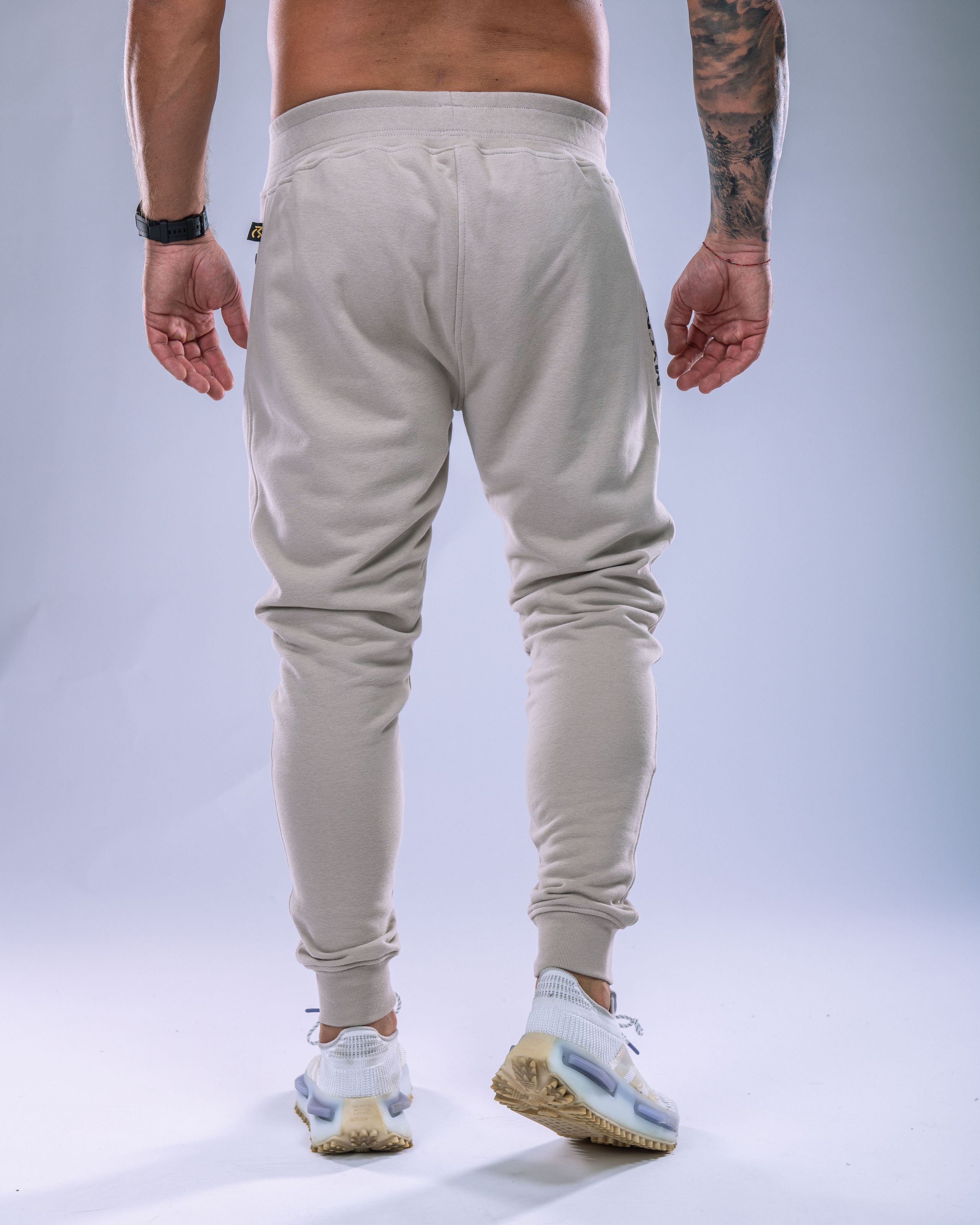 Pánské tepláky SLIM béžové M-1