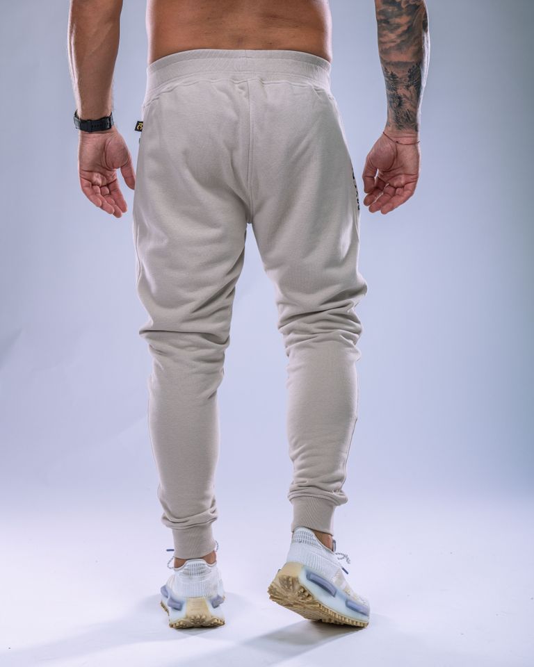 Pánské tepláky SLIM béžové M-0