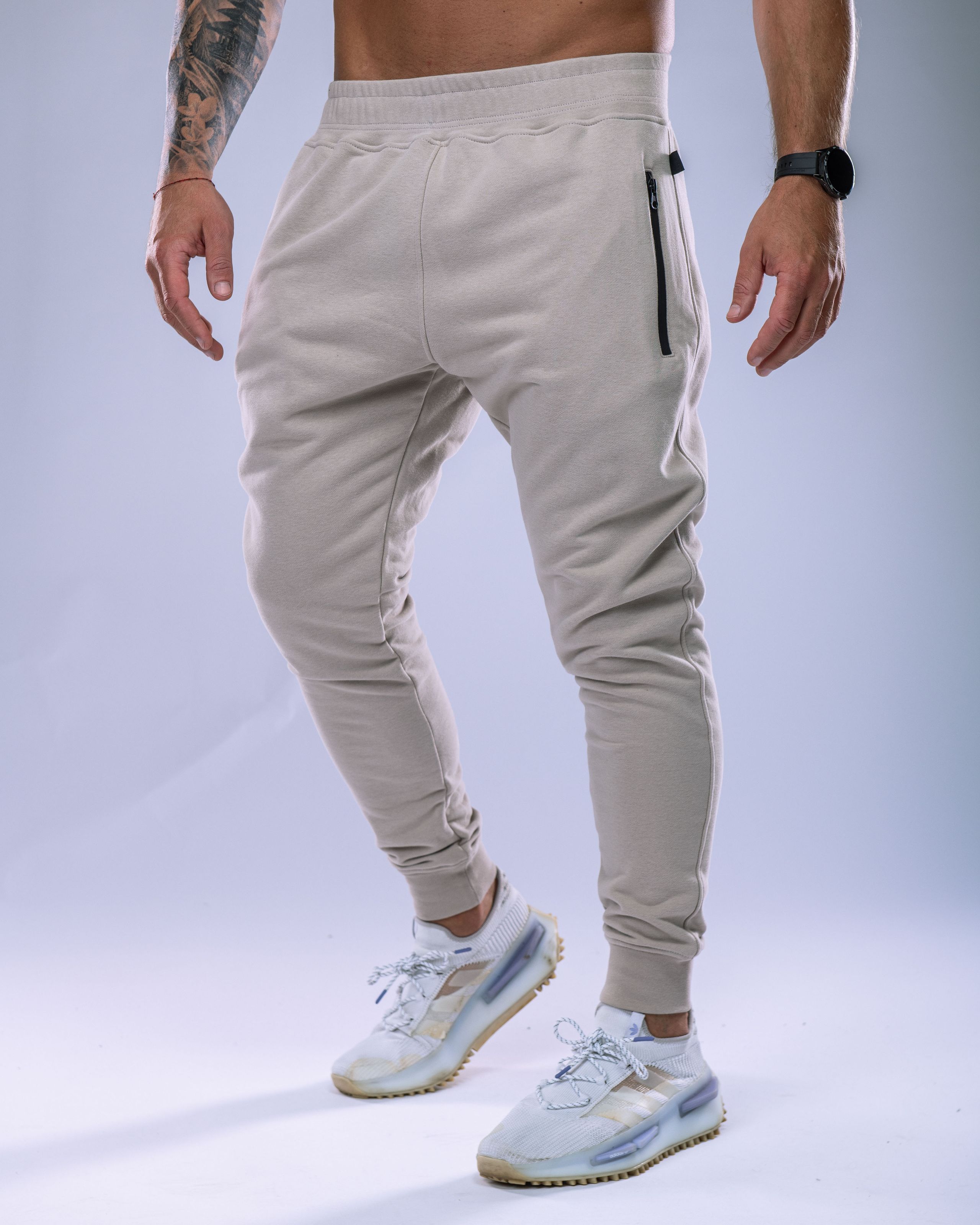 Pánské tepláky SLIM béžové XL-5