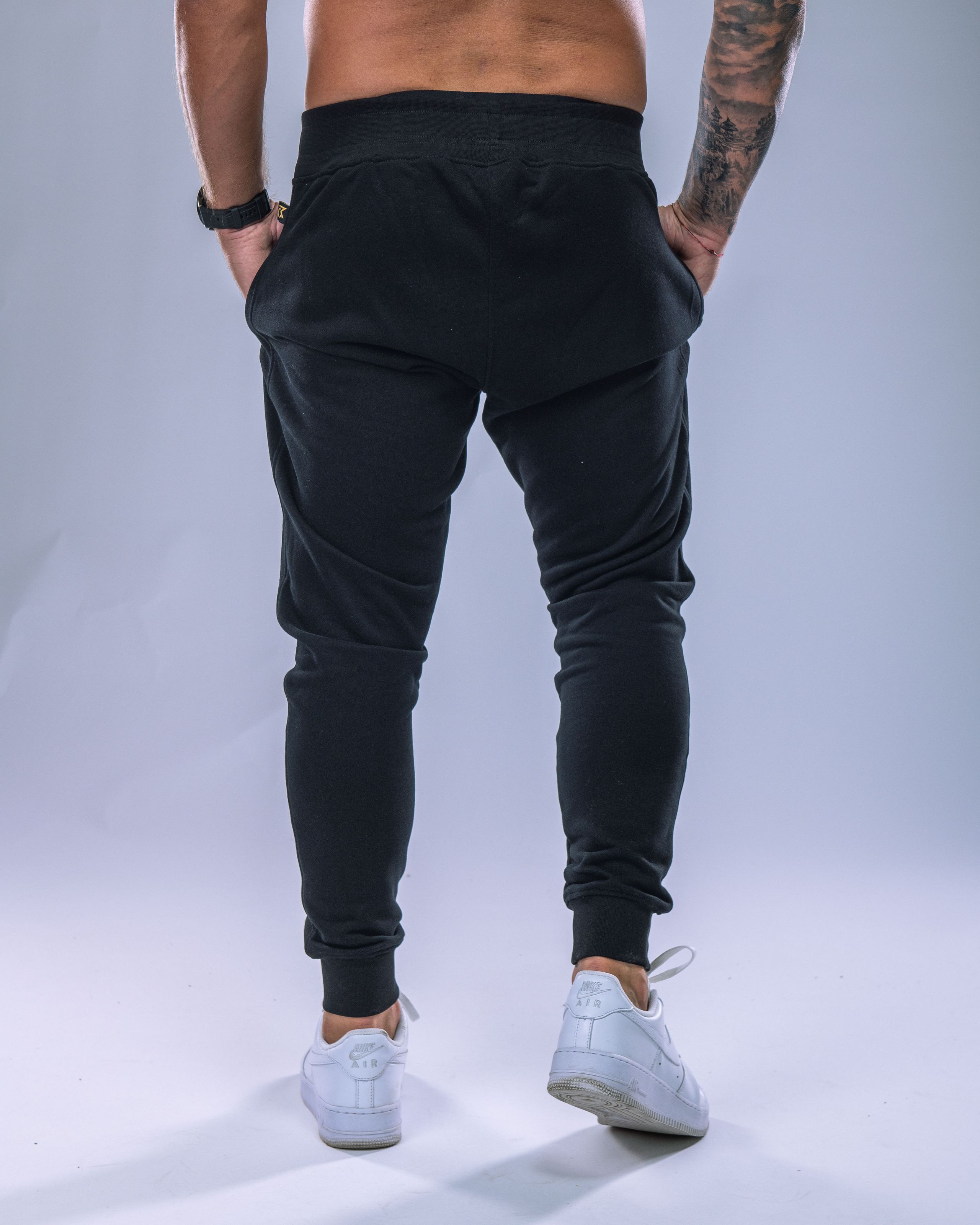 Pánské tepláky SLIM černé XL-1