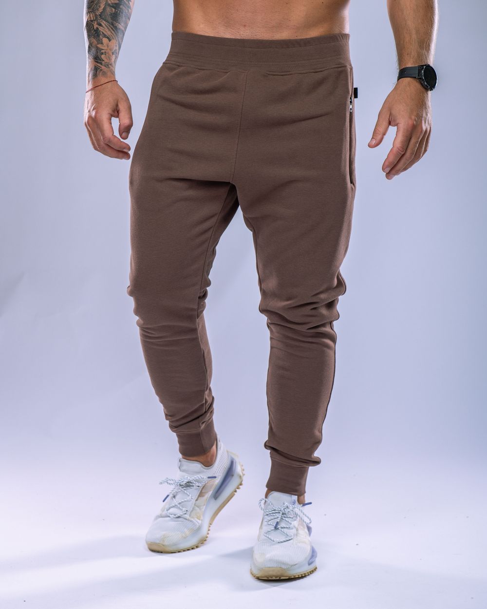 Pánské tepláky SLIM hnědé L