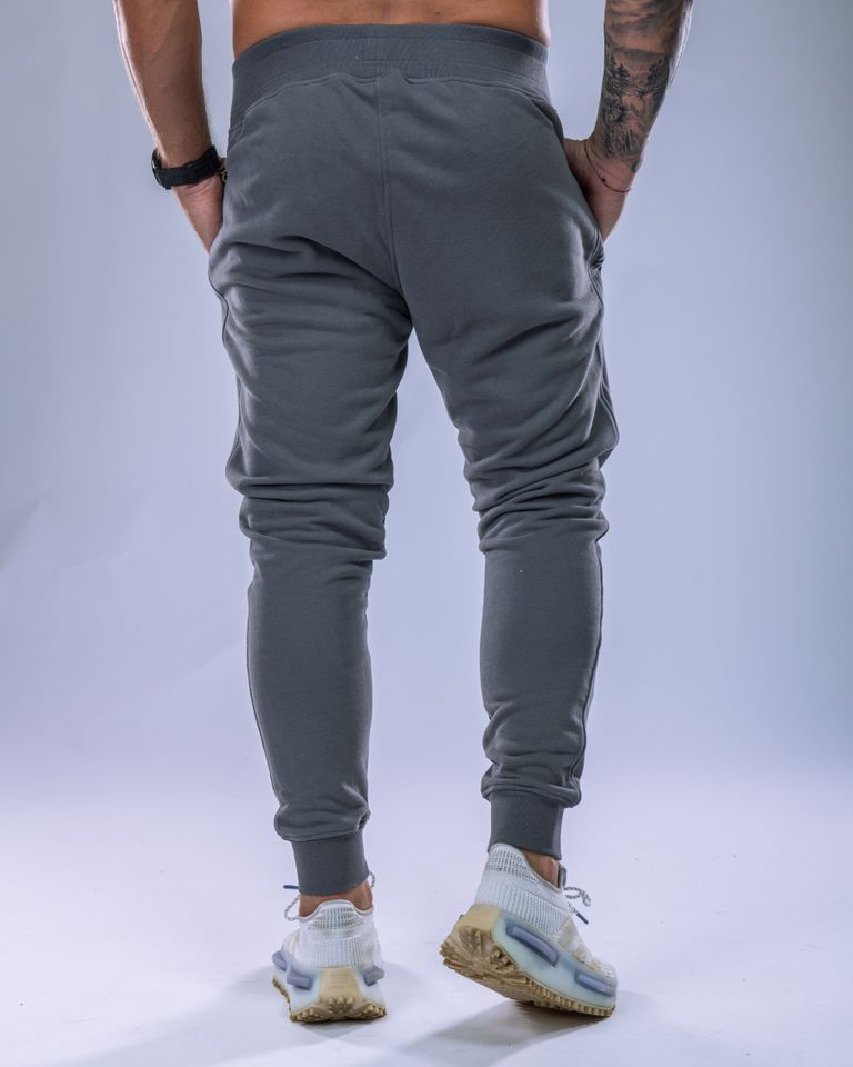 Pánské tepláky SLIM šedé XL-0