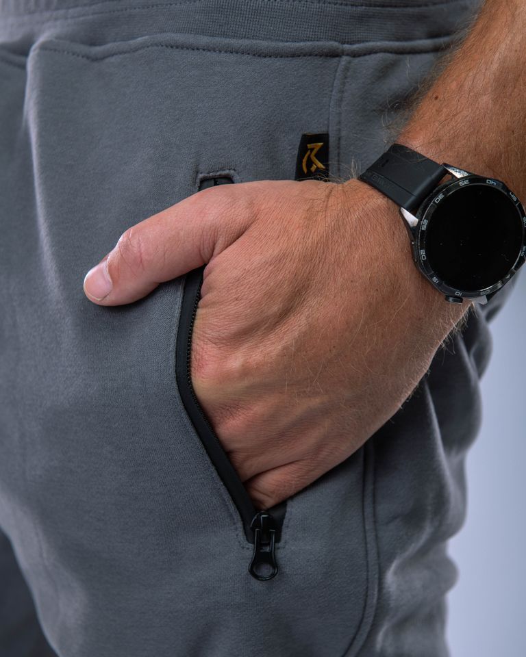 Pánské tepláky SLIM šedé XL-2