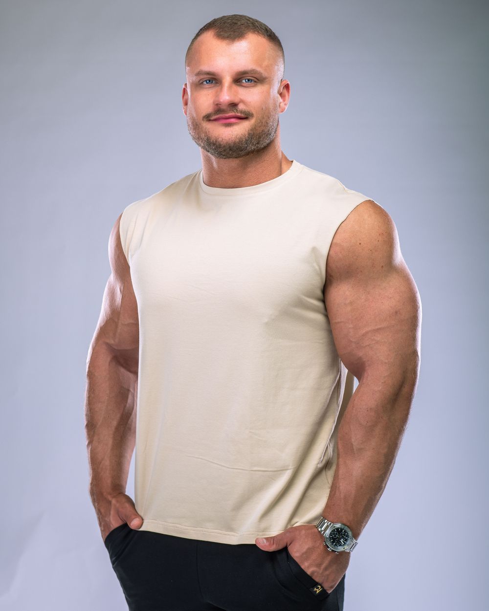 Pánské tílko béžové L