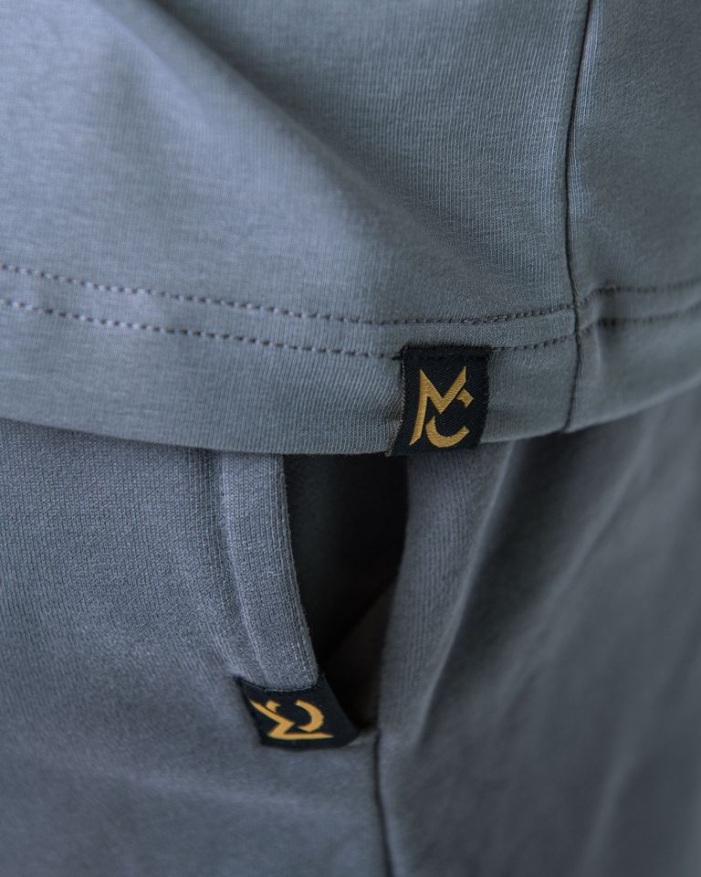 Pánské tričko oversize s velkým potiskem šedé L-2