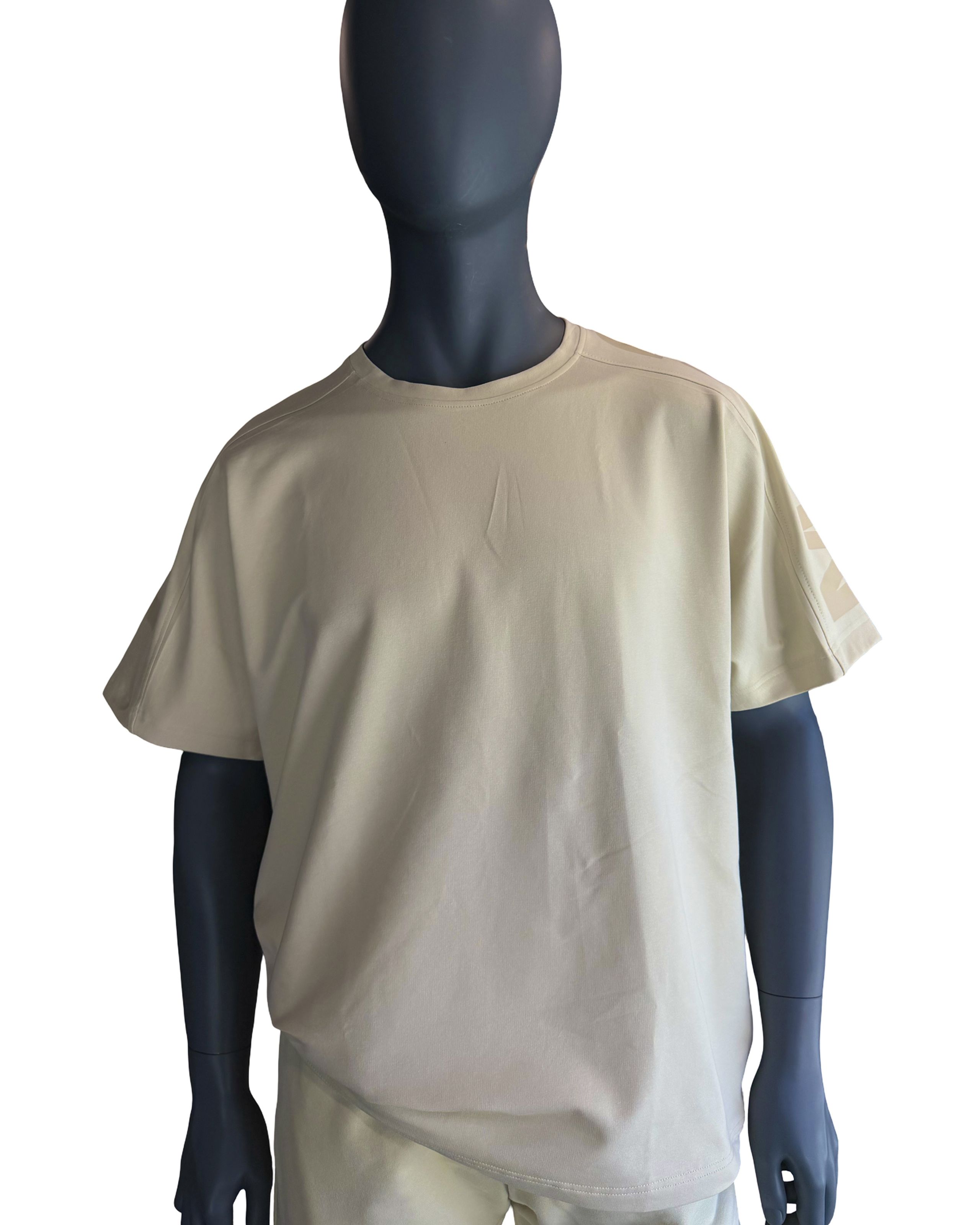 Pánské tričko oversize s velkým potiskem žluté XL-0