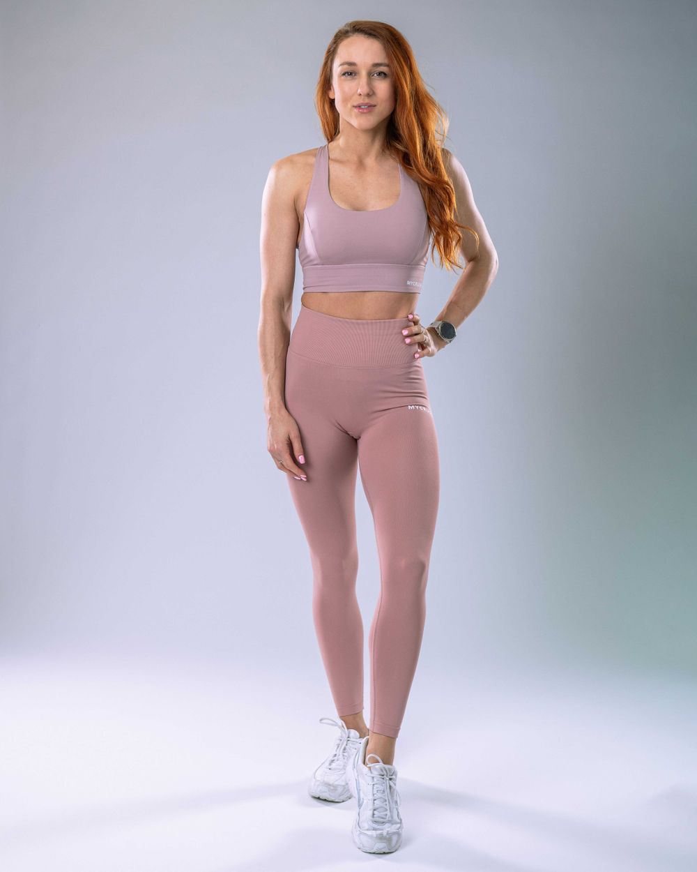 Sportovní podprsenka růžová L