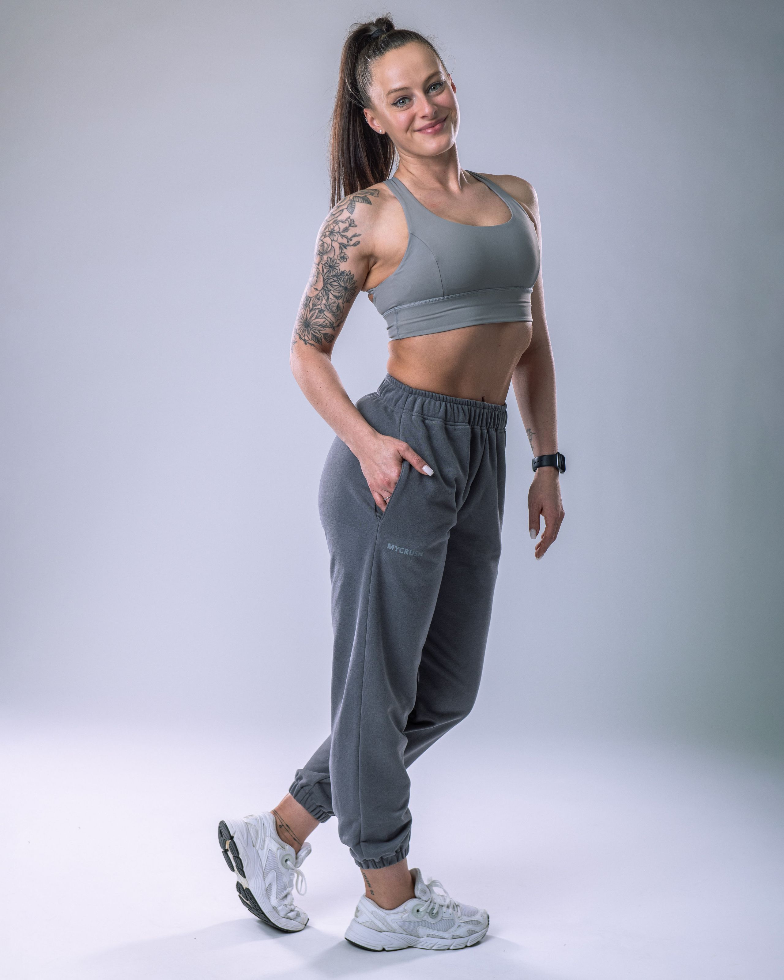 Sportovní podprsenka šedá XS-3