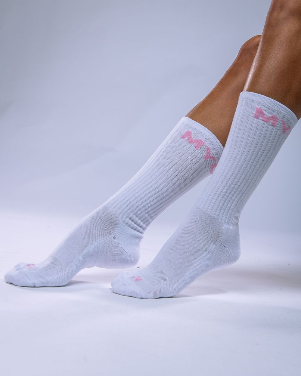 Unisex ponožky vysoké světle růžové 35–38