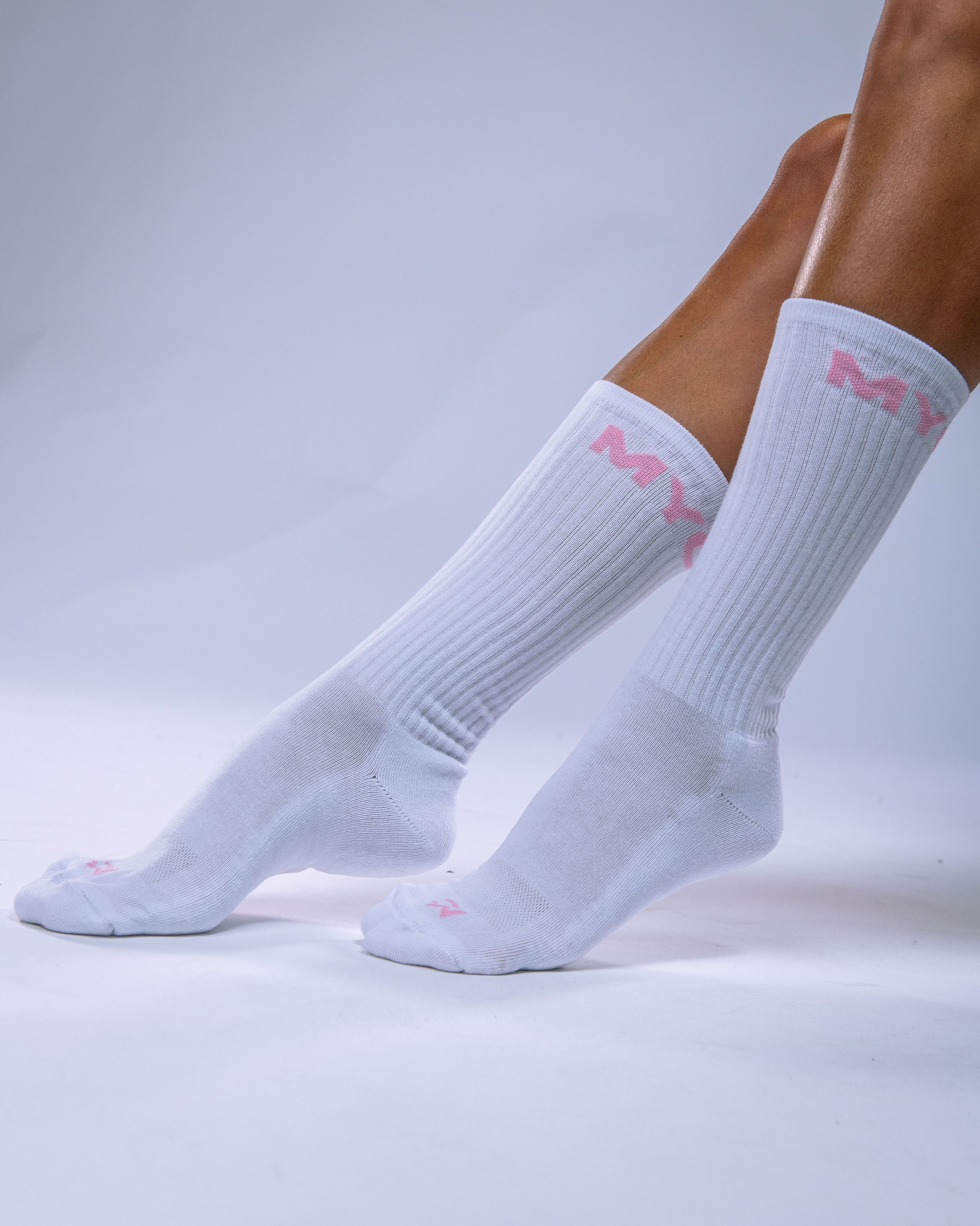 Unisex ponožky vysoké světle růžové 43–46-0