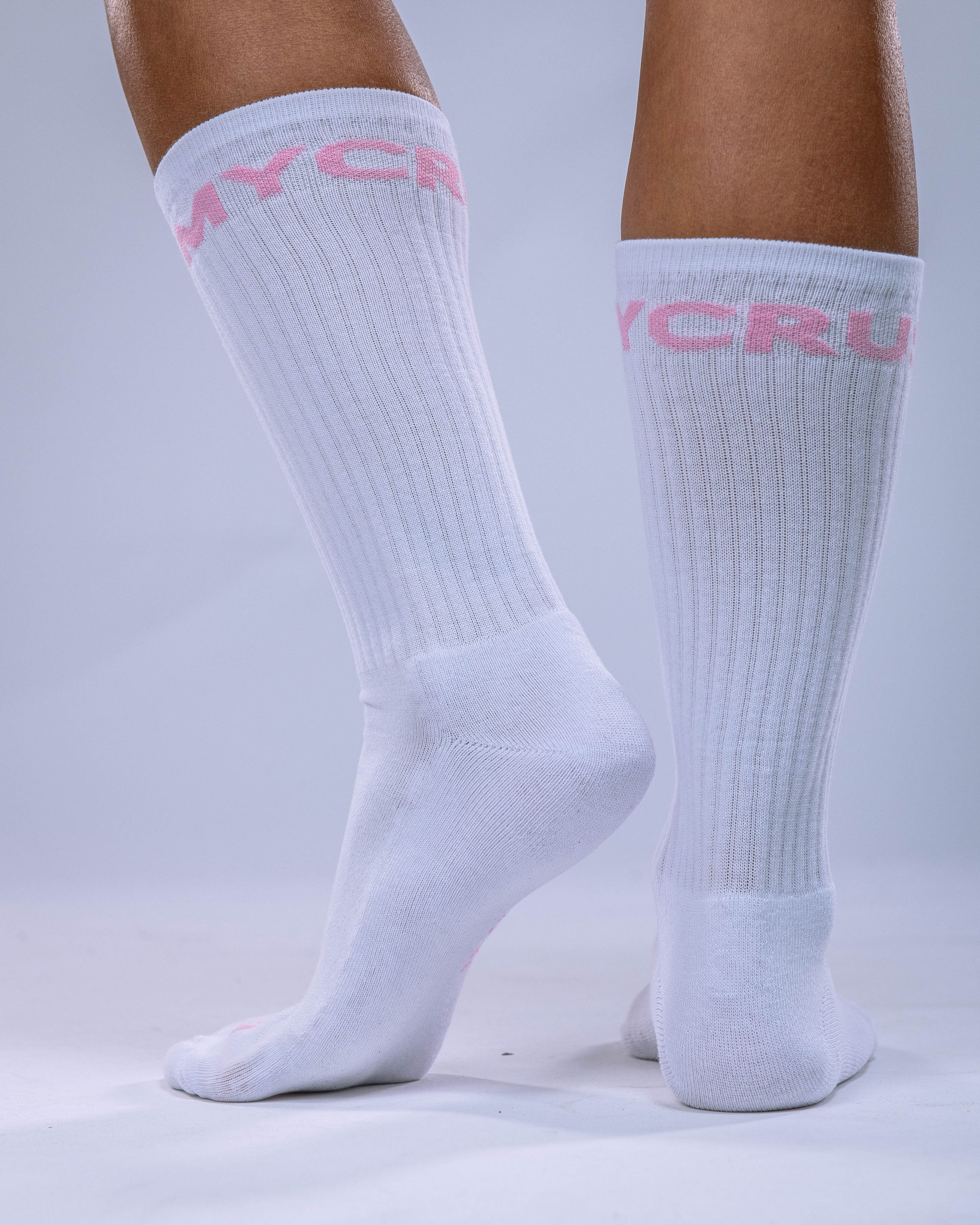 Unisex ponožky vysoké světle růžové 43–46-1
