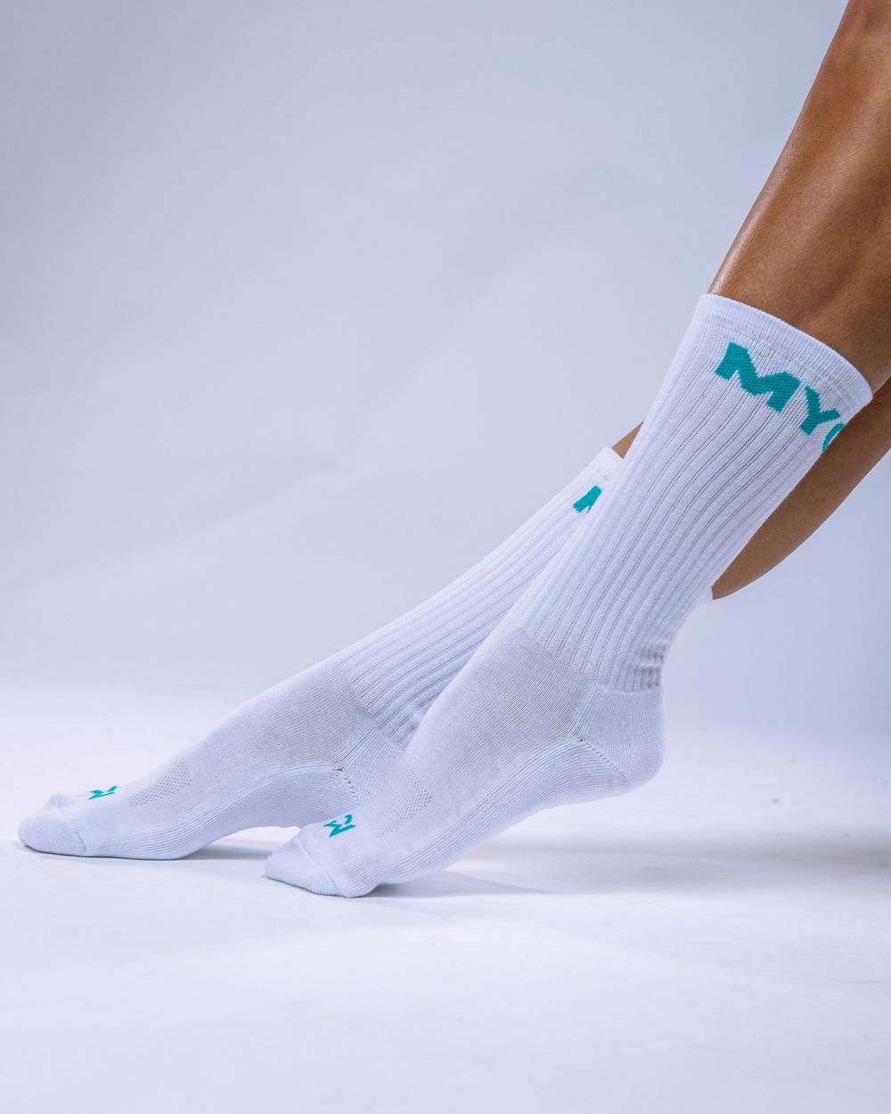 Unisex ponožky vysoké tyrkysové 39–42