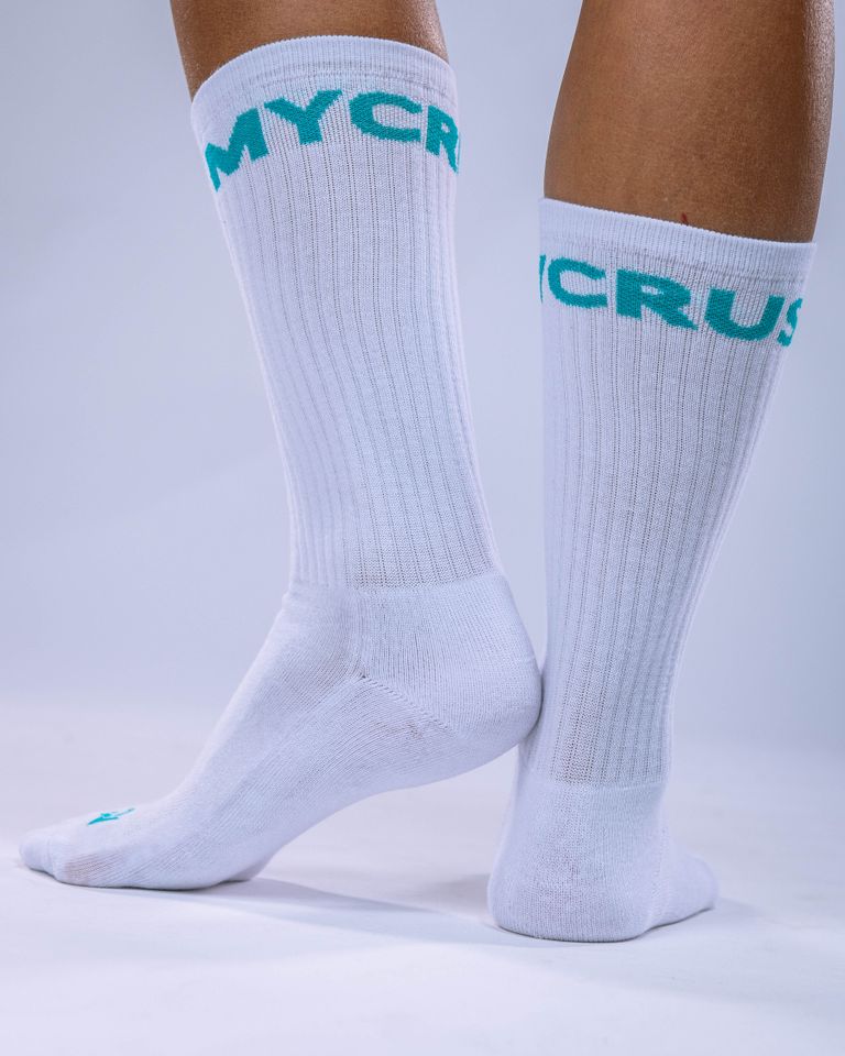 Unisex ponožky vysoké tyrkysové 39–42-0