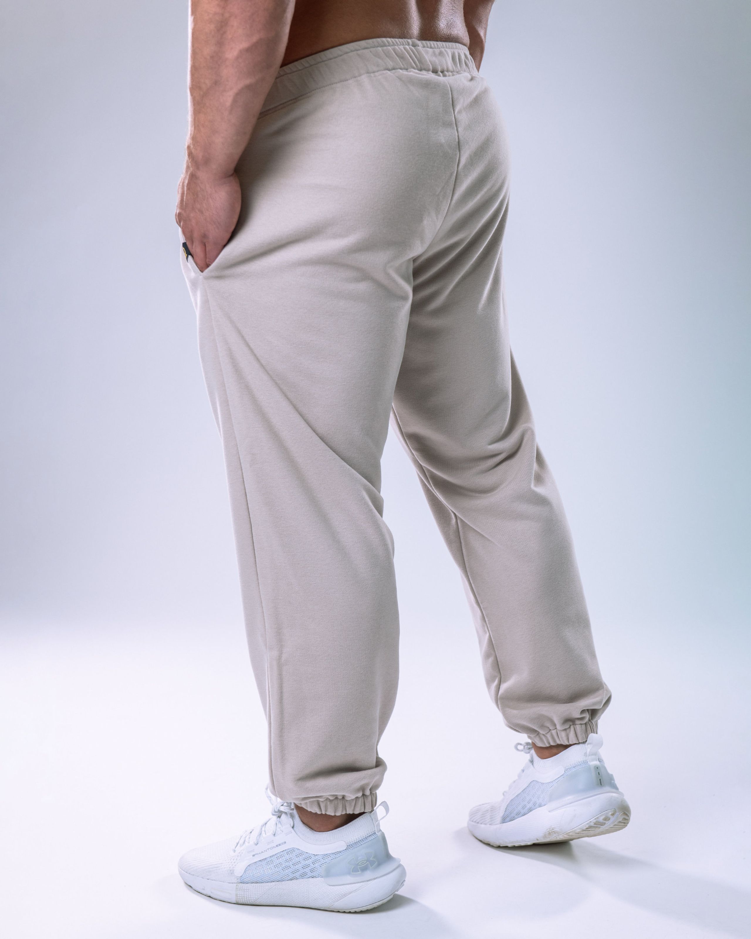 Unisex tepláky regular béžové L-3