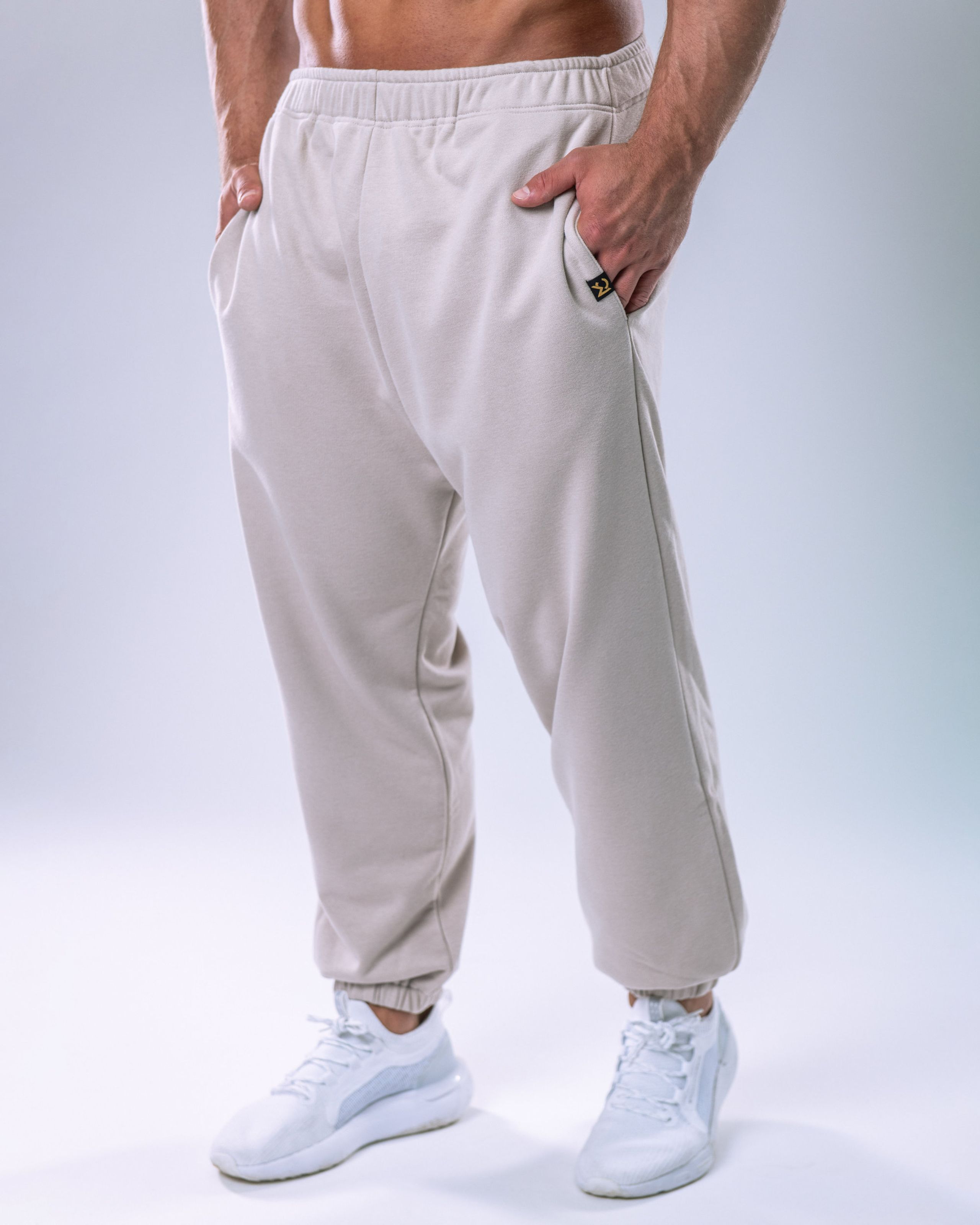 Unisex tepláky regular béžové M-1