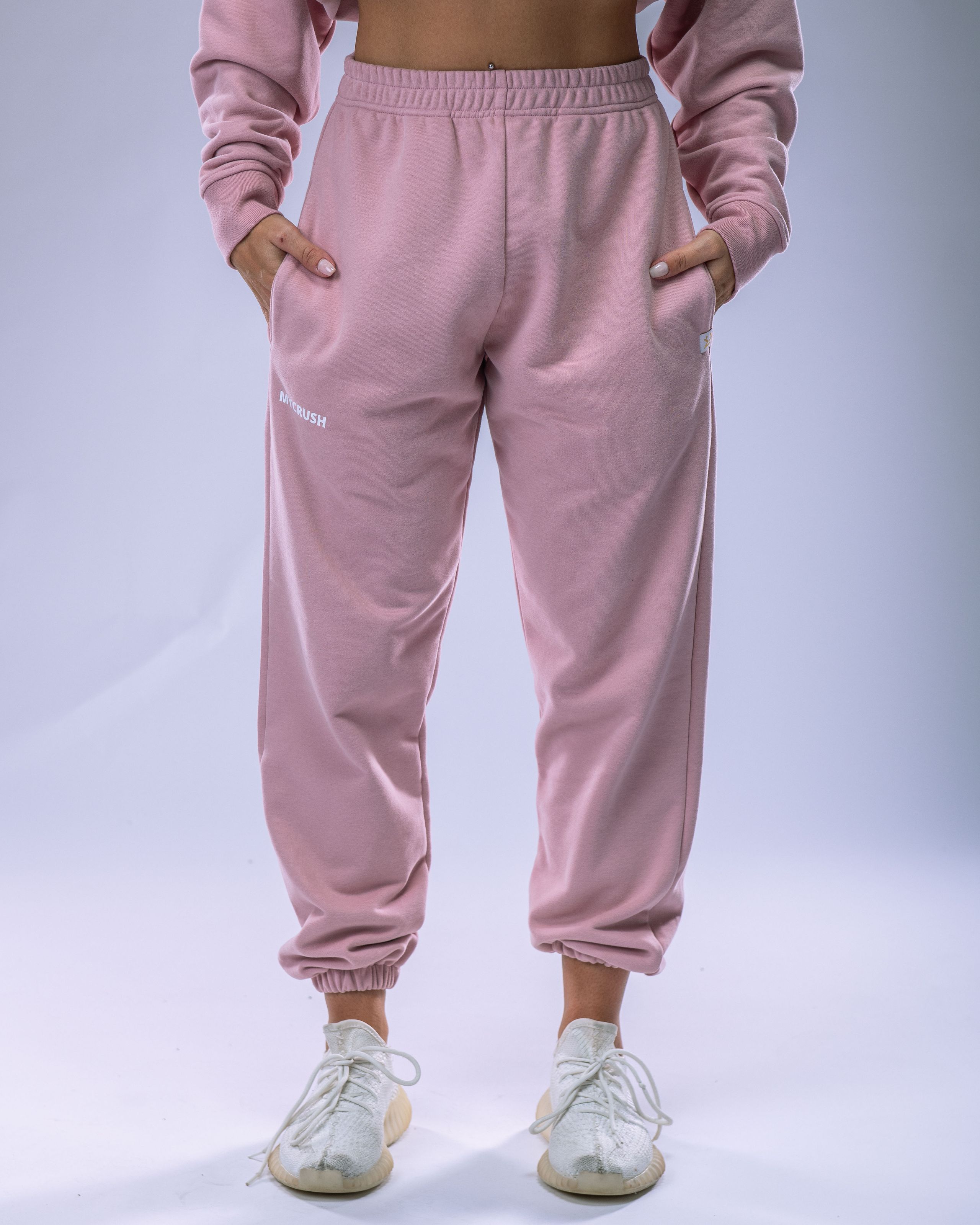 Unisex tepláky regular růžové L-0