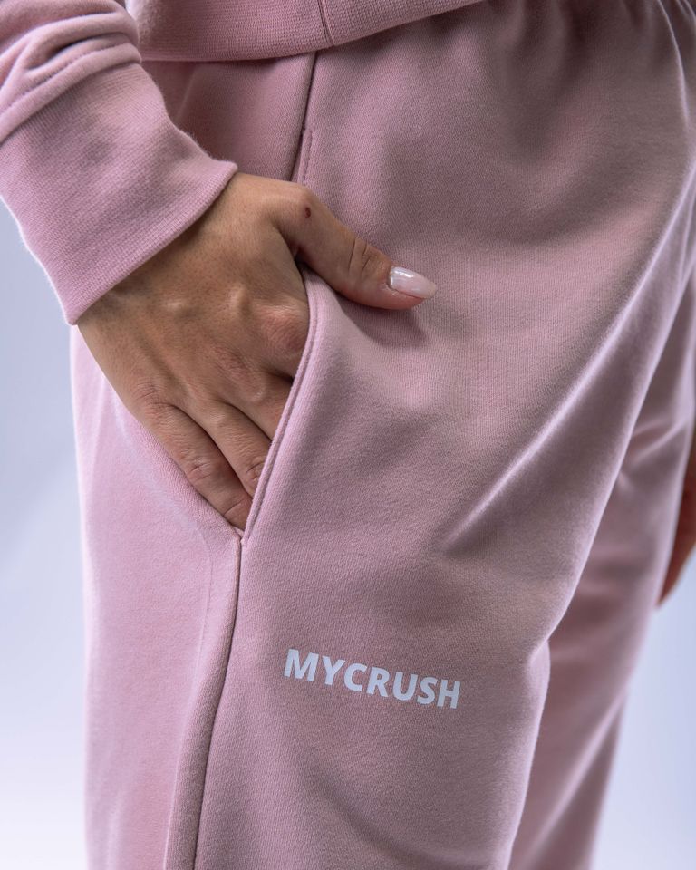 Unisex tepláky regular růžové M-5