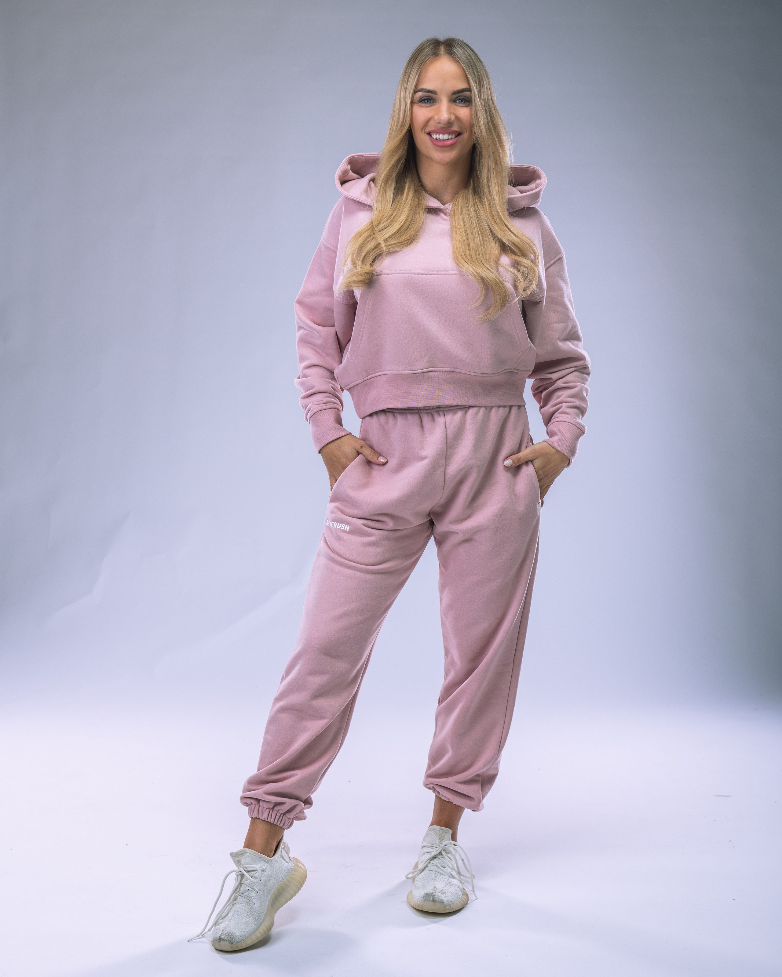 Unisex tepláky regular růžové S-2
