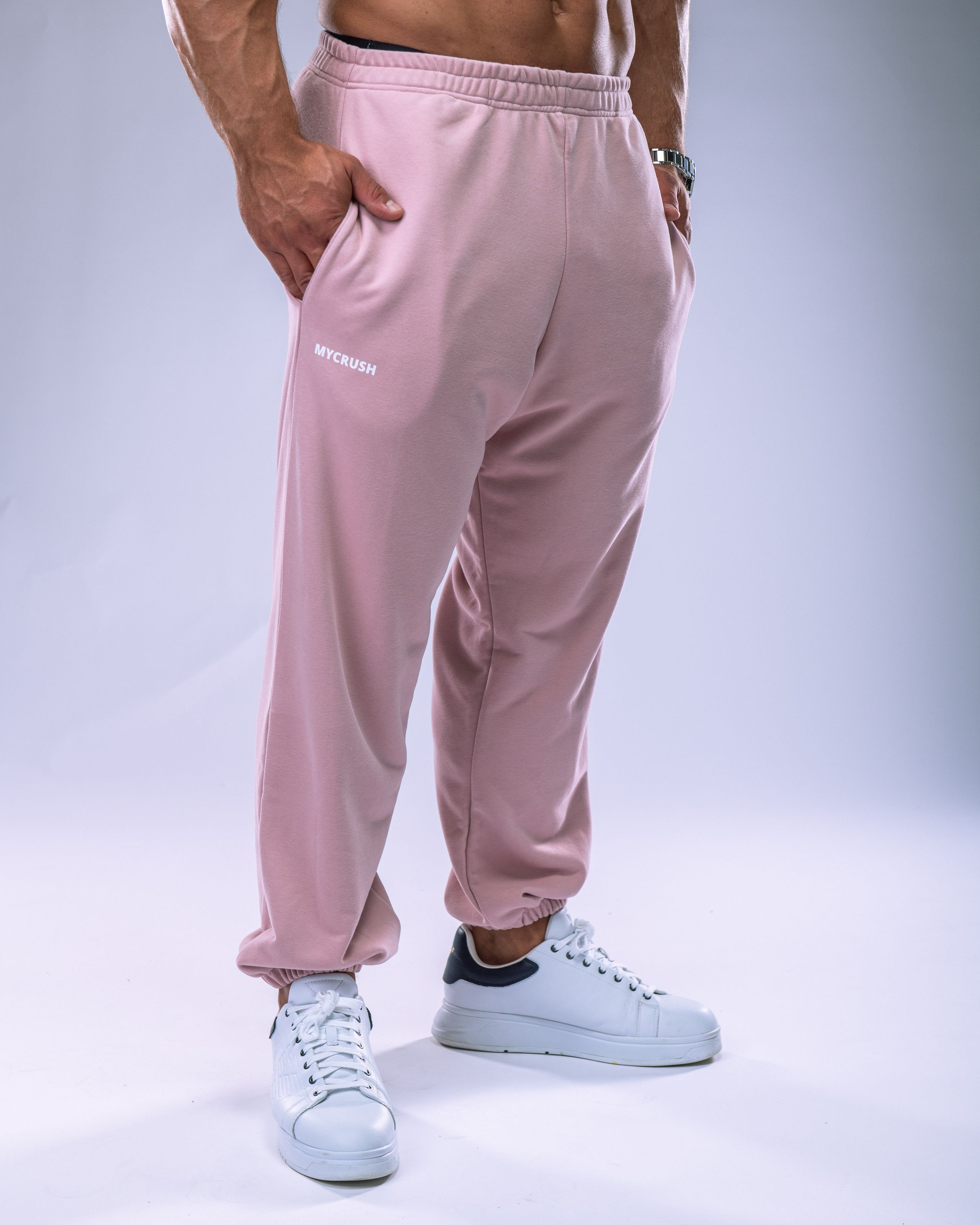 Unisex tepláky regular růžové XL-12