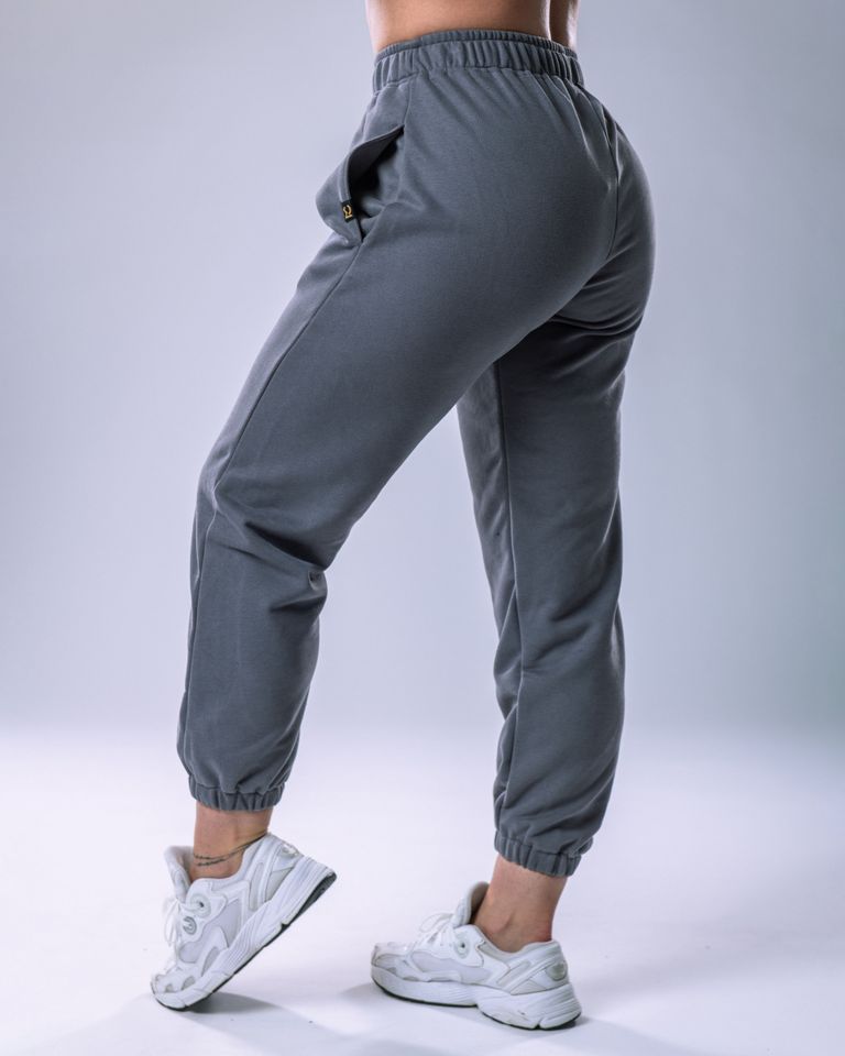 Unisex tepláky regular šedé L-2