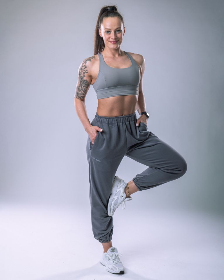 Unisex tepláky regular šedé L-4
