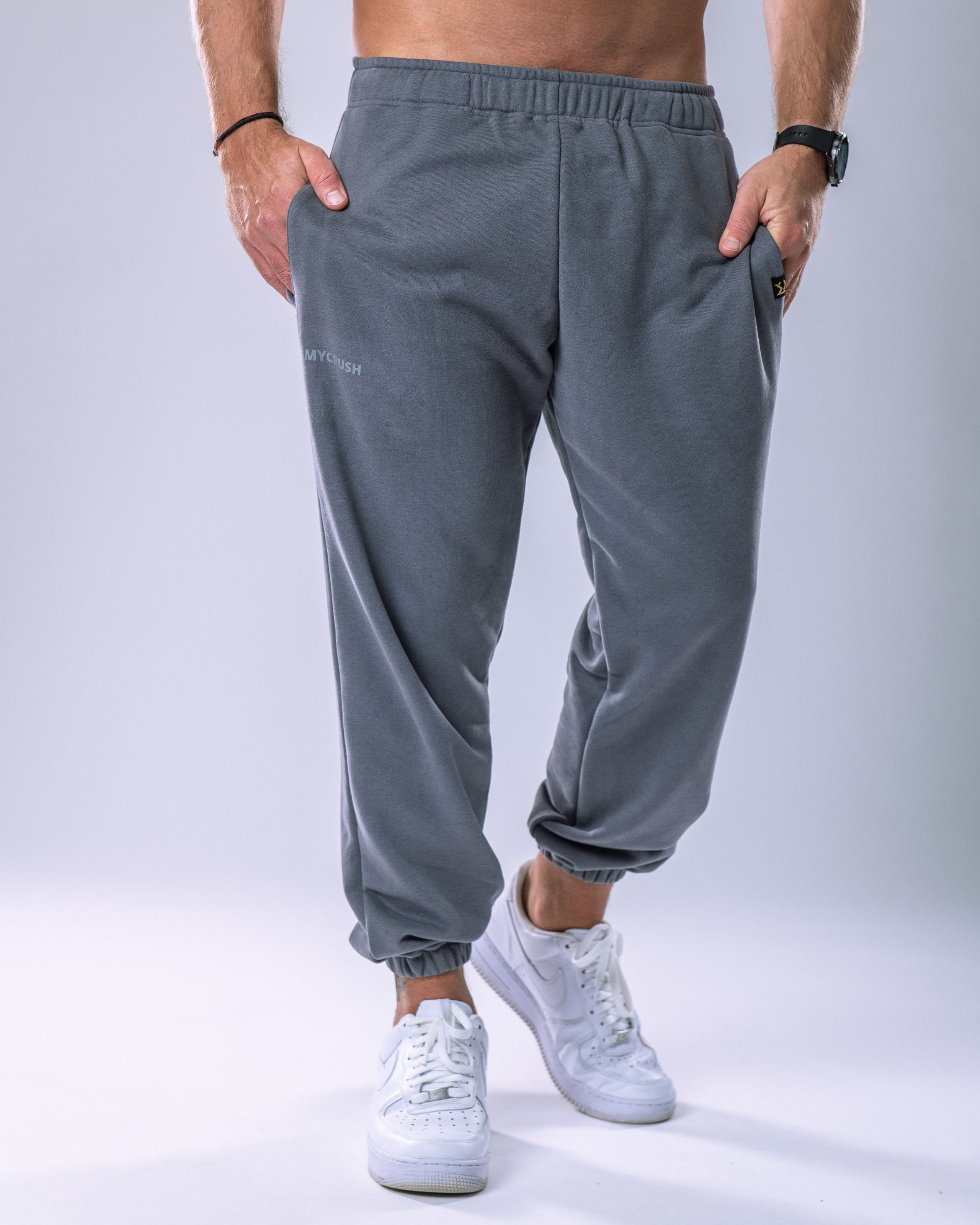 Unisex tepláky regular šedé S-0