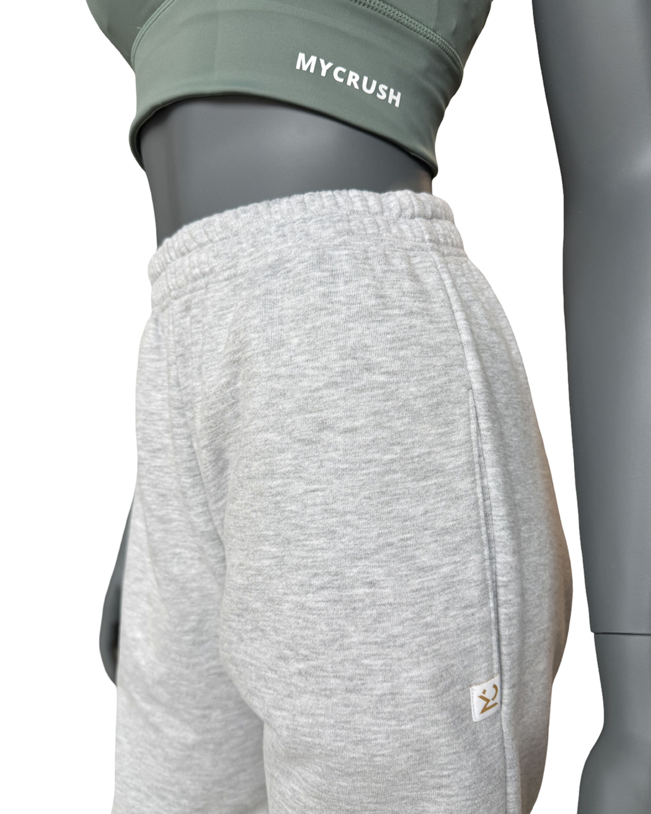 Unisex tepláky regular šedý melír S-1