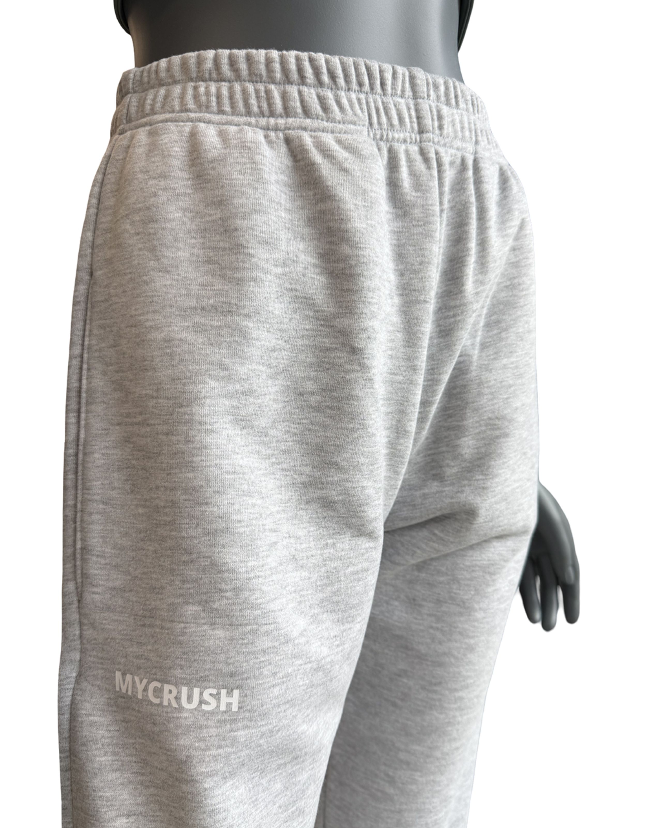 Unisex tepláky regular šedý melír S-2